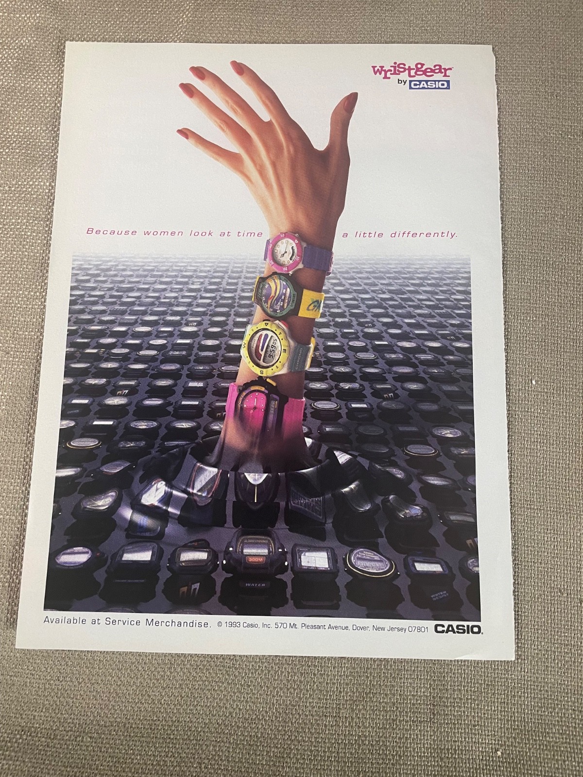 Wristgear by Casio Magazine Ad Because Women Look at time a little differently