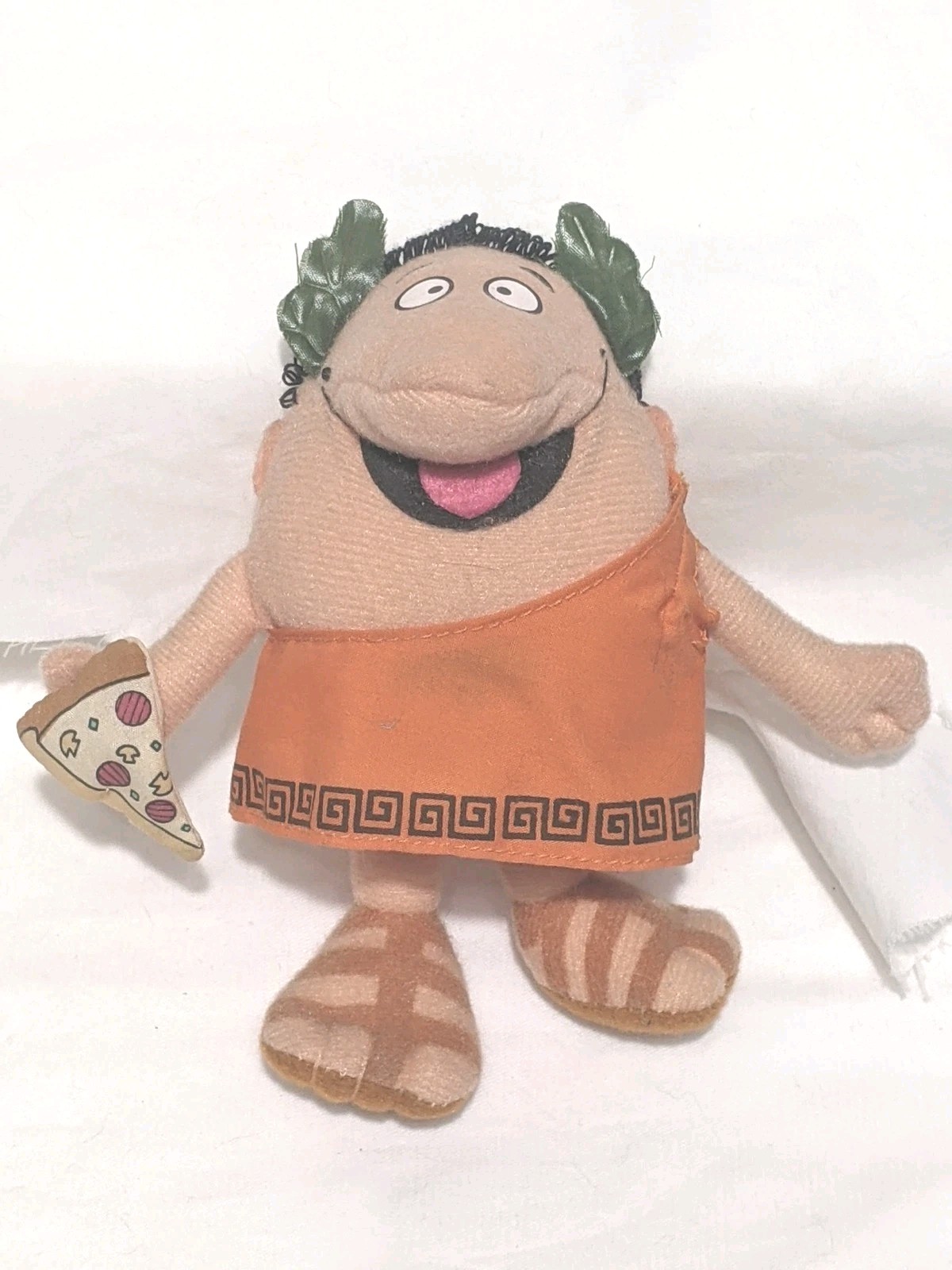 1990 Little Caesars Pizza Pizza Plush Promo Toy Hanger Puppet Loop L. C. E. Vtg