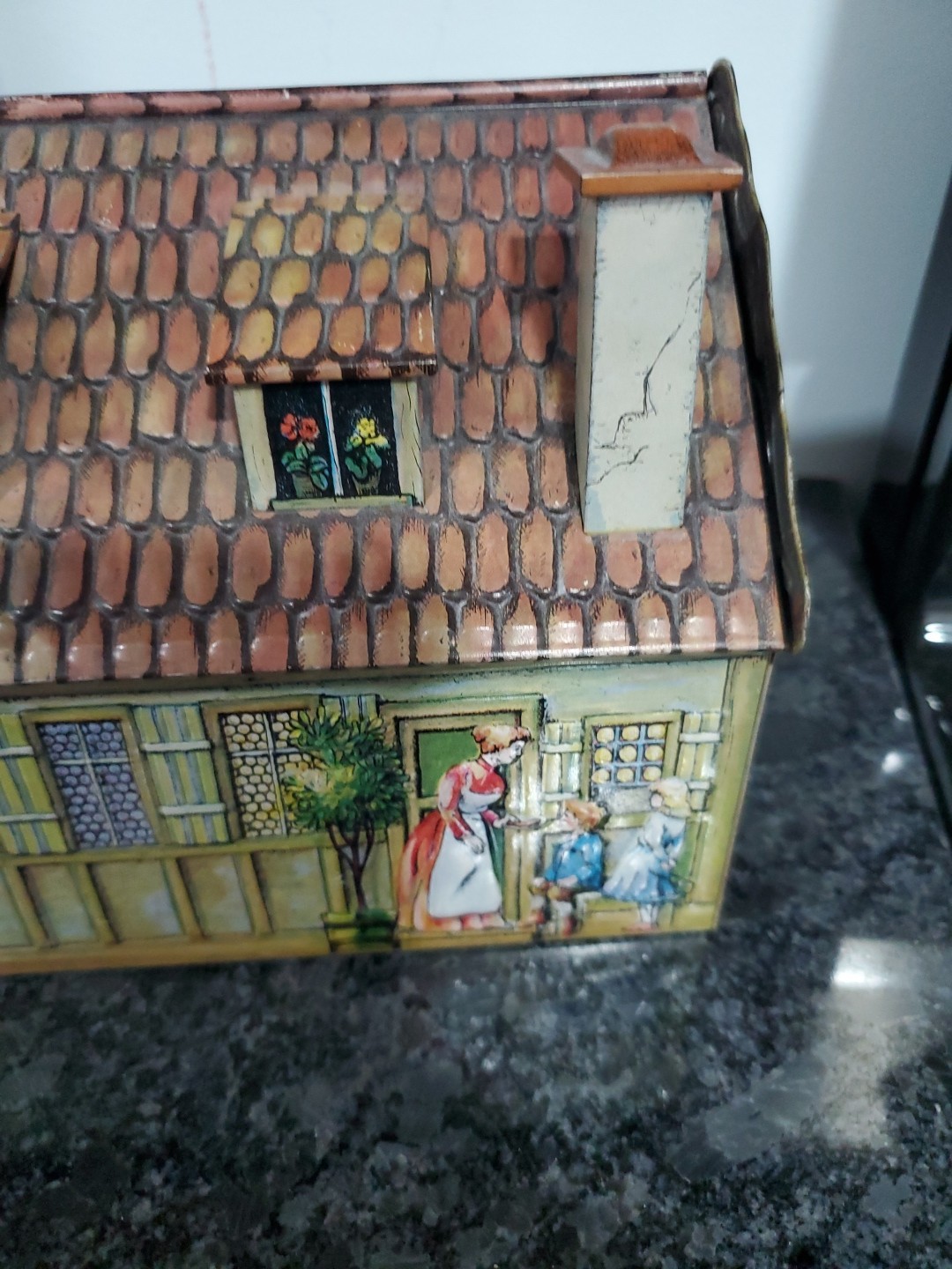 Heinrich Haeberlein Vintage Tin of a House
