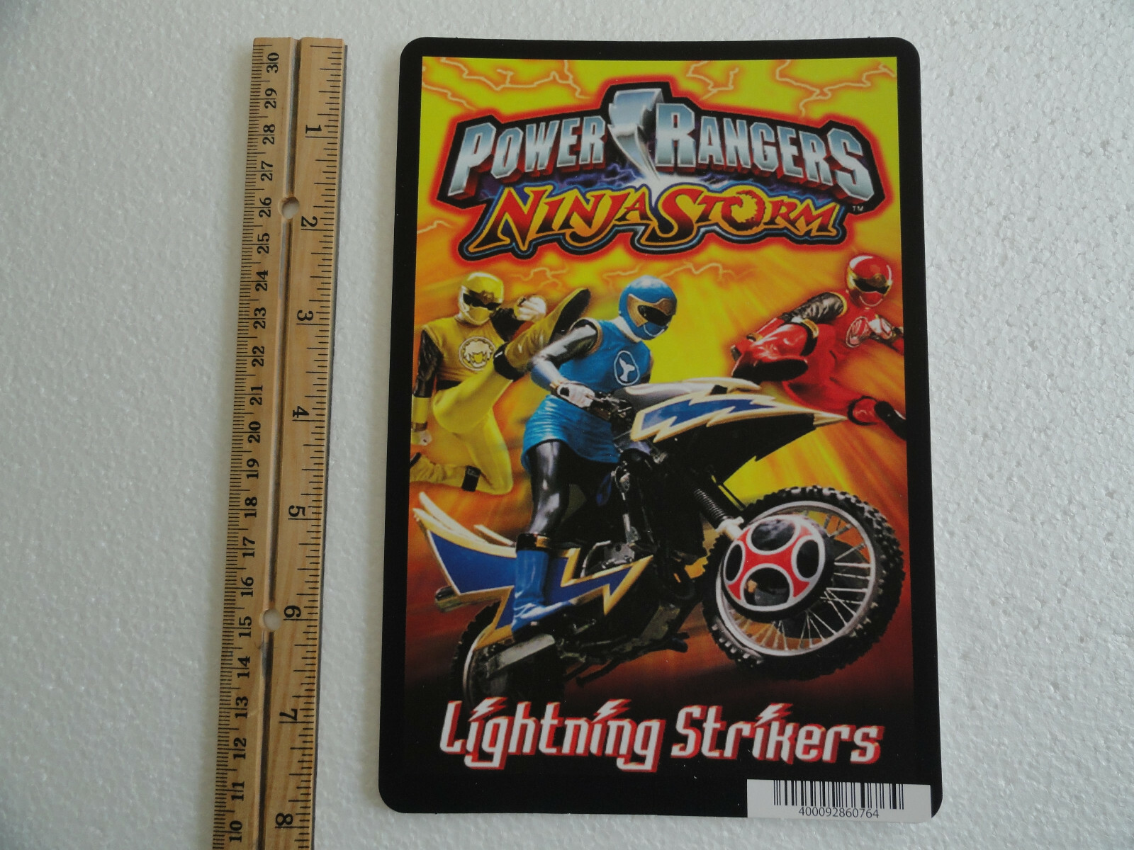 POWER RANGERS NINJA STORM LIGH- BLOCKBUSTER VIDEO BACKER CARD 5.5″X8″ *NO MOVIE*
