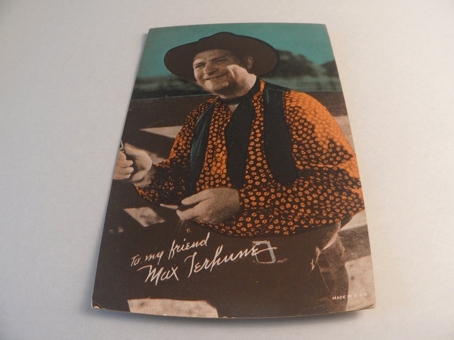 Max Terhune Cowboy Ventriloquist Actor Ink Blotter Approx 4.75×3″