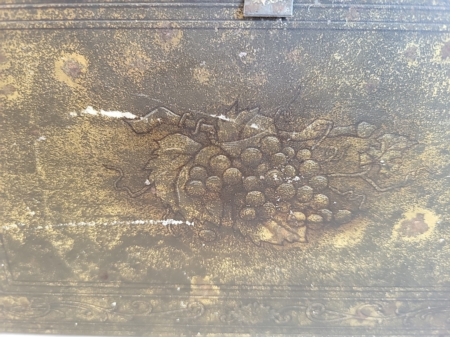 Vintage Large Biscuit Candy Box Large Tin 12x11x6