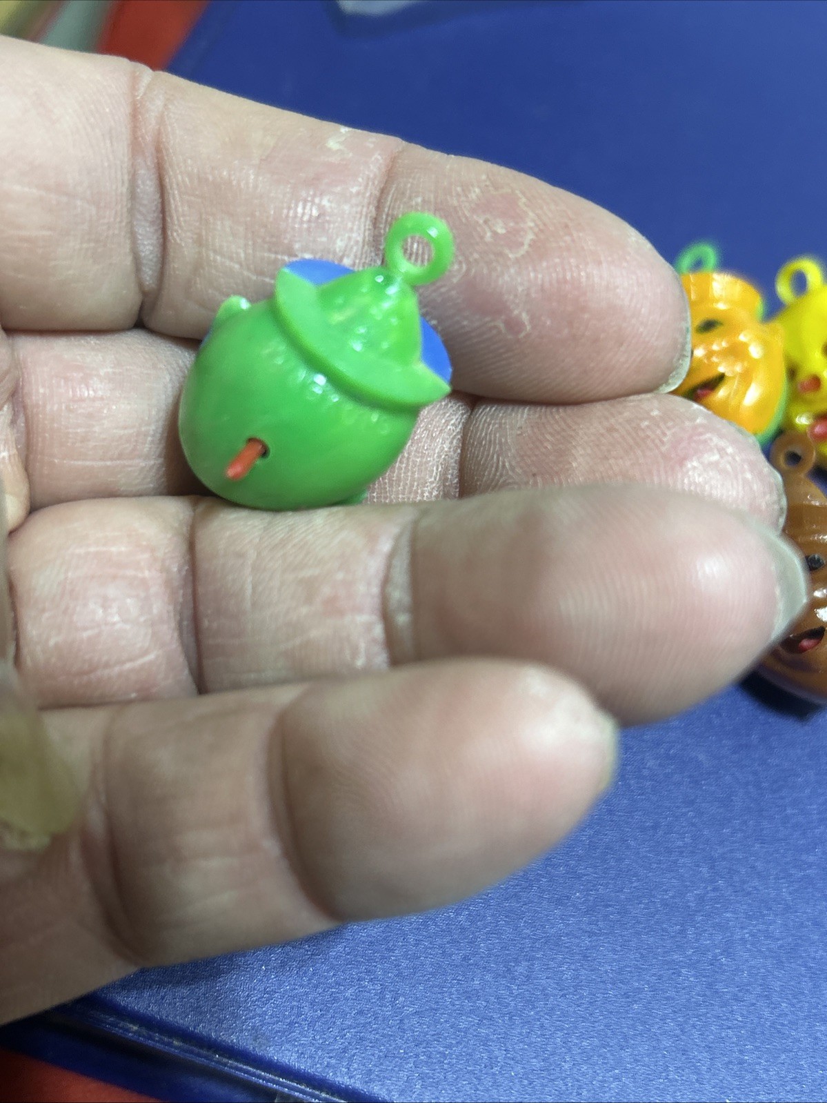 Vintage Mechanical Clown Cracker Jack Charms Pop Out Nose & Tongue LOT OF 4