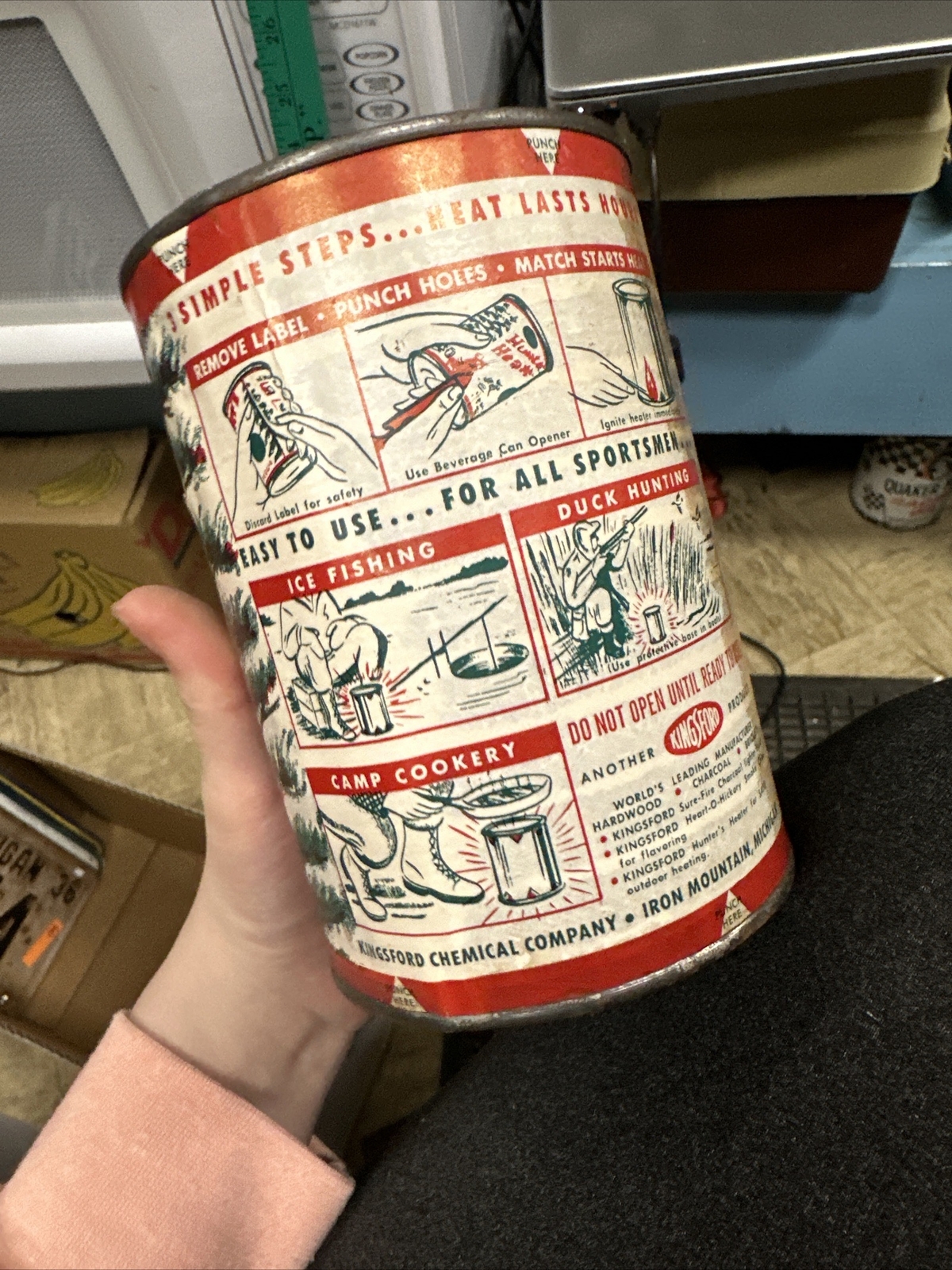 vintage 1950’s NOS kingsford hunter’s heater awesome graphics New