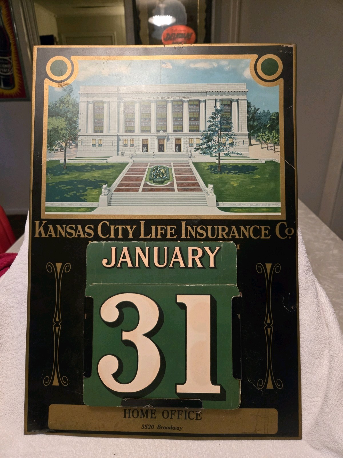 Vintage Kansas City Life Insurance Company Advertisement Calendar Great