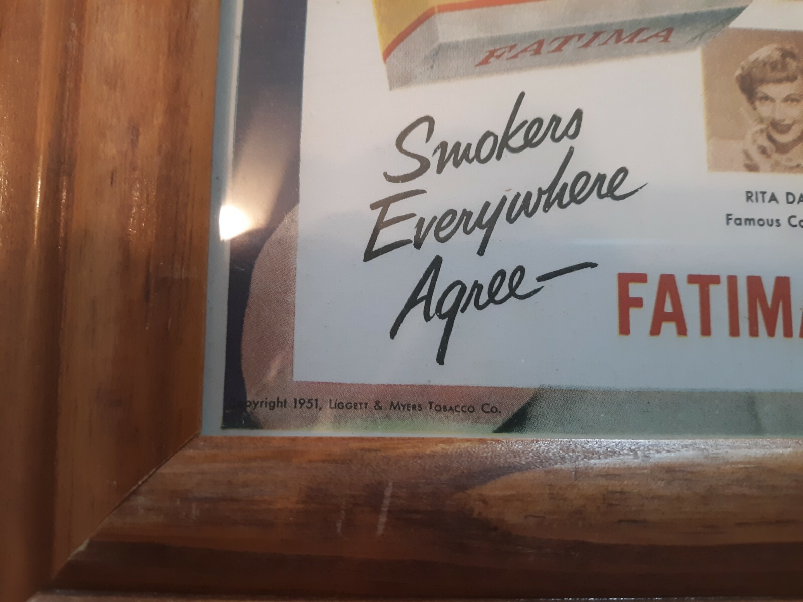 Vintage Advertising 1965 – 7up & 1951 Fatima Blue Cigarettes. Includes Frames