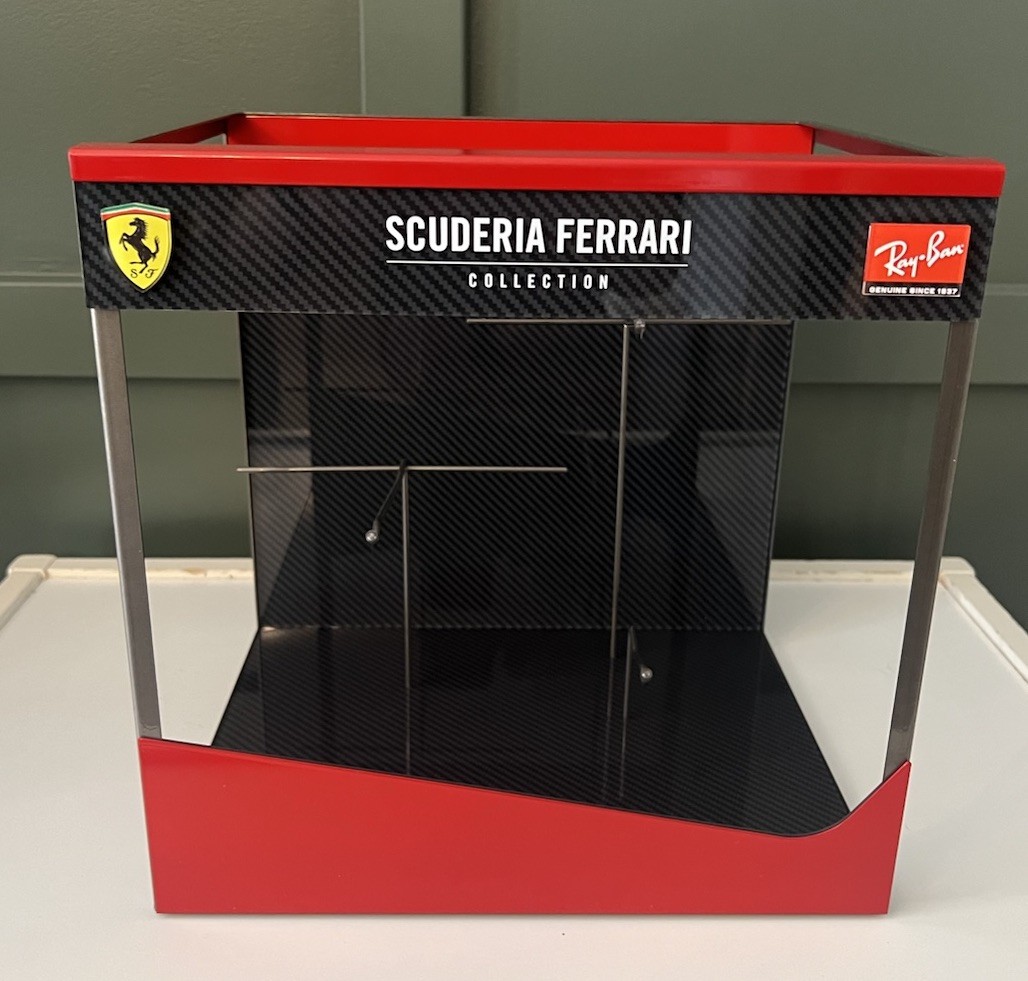 Authentic RayBan Scuderia Ferrari Retail Display Case Countertop ZRBR119 NIB