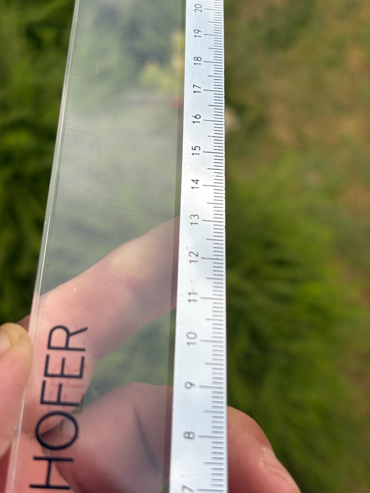 Vintage Advertising Promo Acrylic Lucite 30cm Ruler Dual Spirit Levels