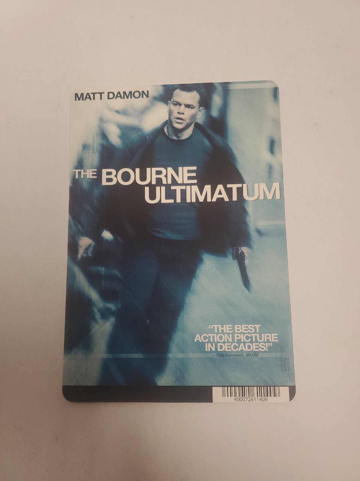 The Bourne Ultimatum BLOCKBUSTER SHELF DISPLAY DVD BACKER CARD ONLY 5.5″X8″