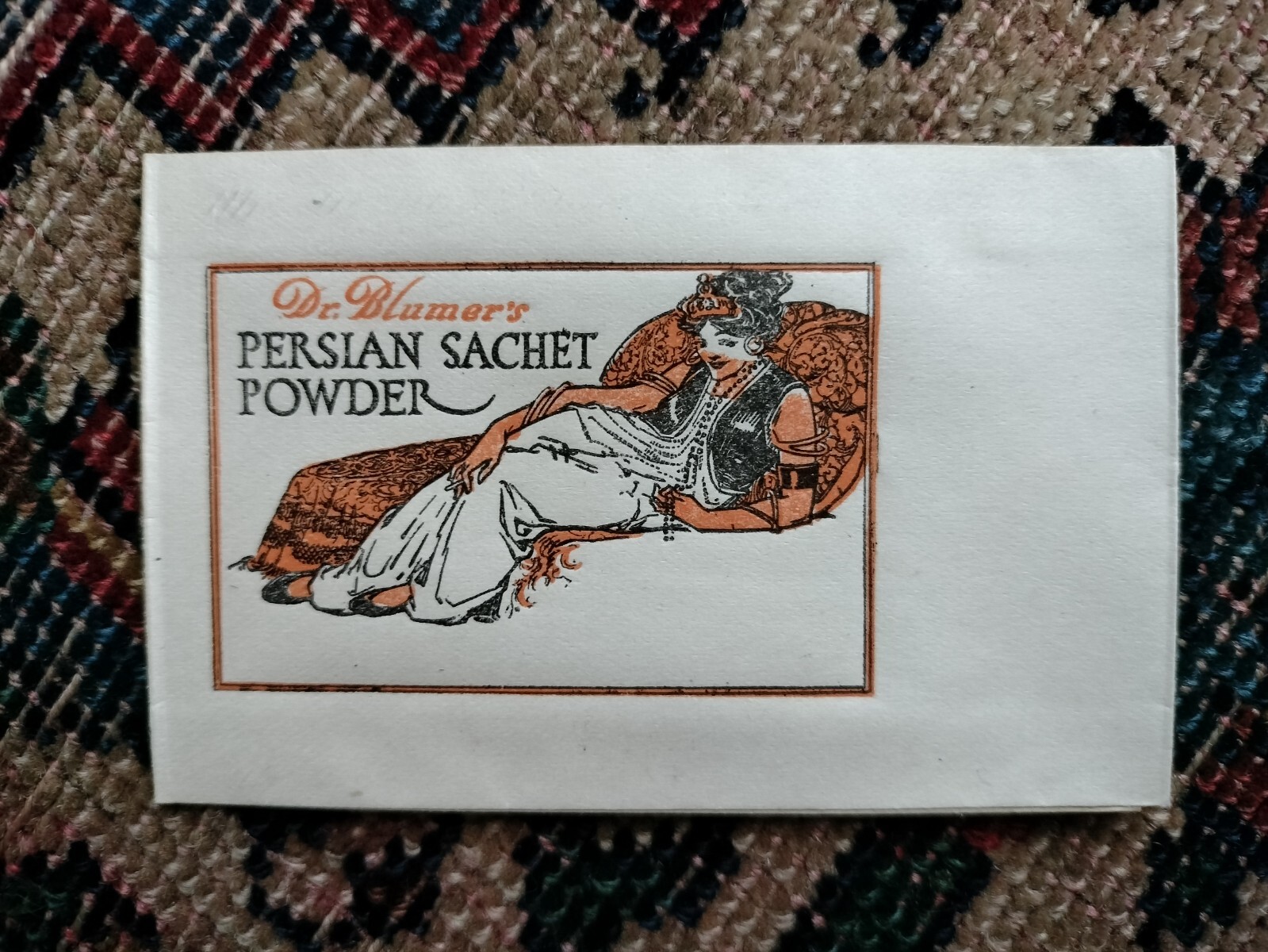 Vintage 1920s Dr Blumer’s Persian Sachet Powder Label Envelope (empty) NOS