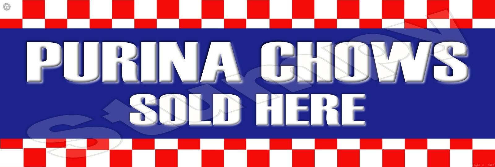 Purina Chows Sold Here Metal Sign 6″ x 18″