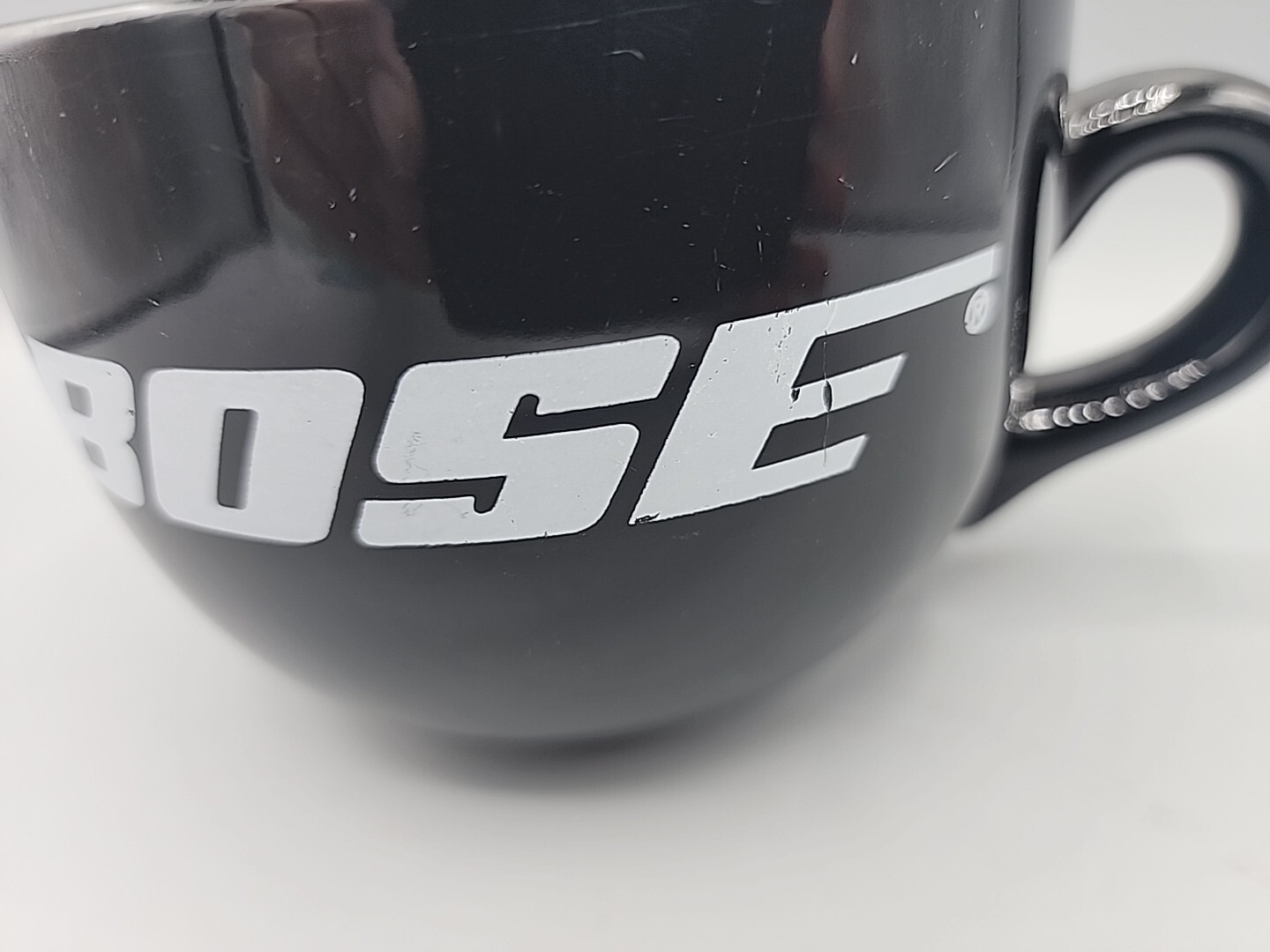 BOSE Black Coffee Tea Mug Soup Bowl Cappuccino Latte 4.5” Promo Advertising Cup