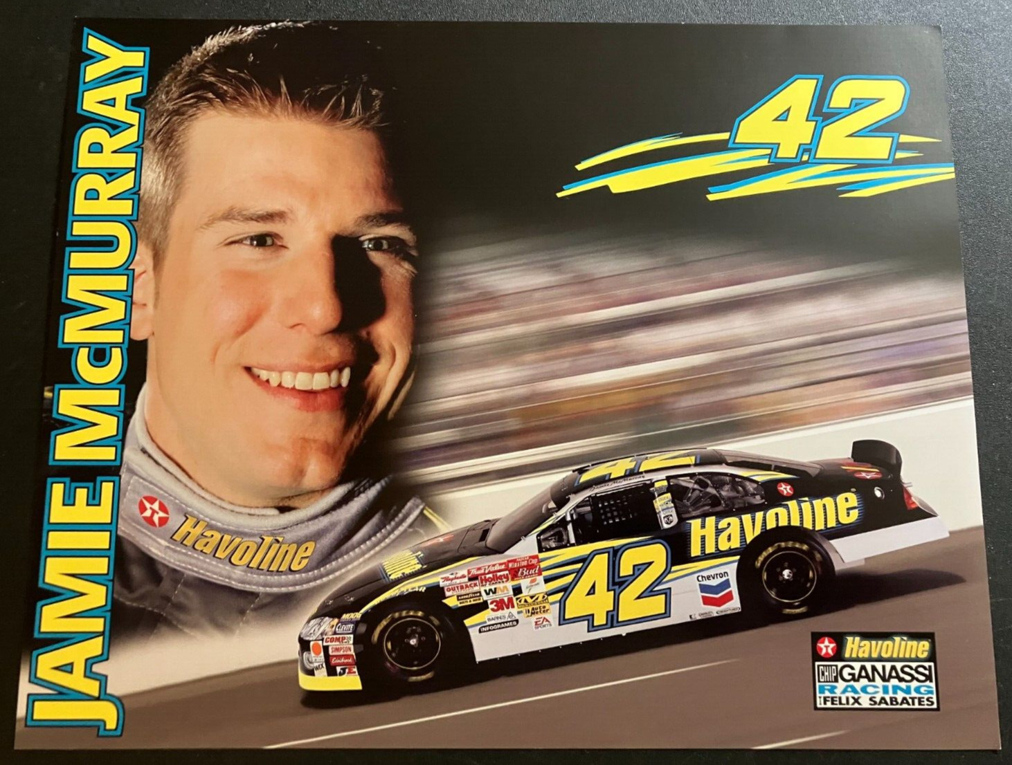 2003 Jamie McMurray #42 Havoline Dodge Intrepid – NASCAR Hero Card Handout