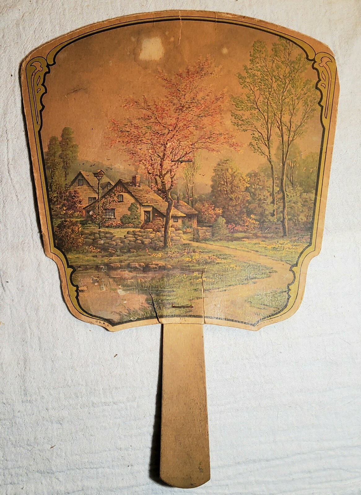 2 ANTIQUE RISING SUN, MARYLAND ADVERTISING FANS RISING SUN HOTEL & JENNIE TAYLOR