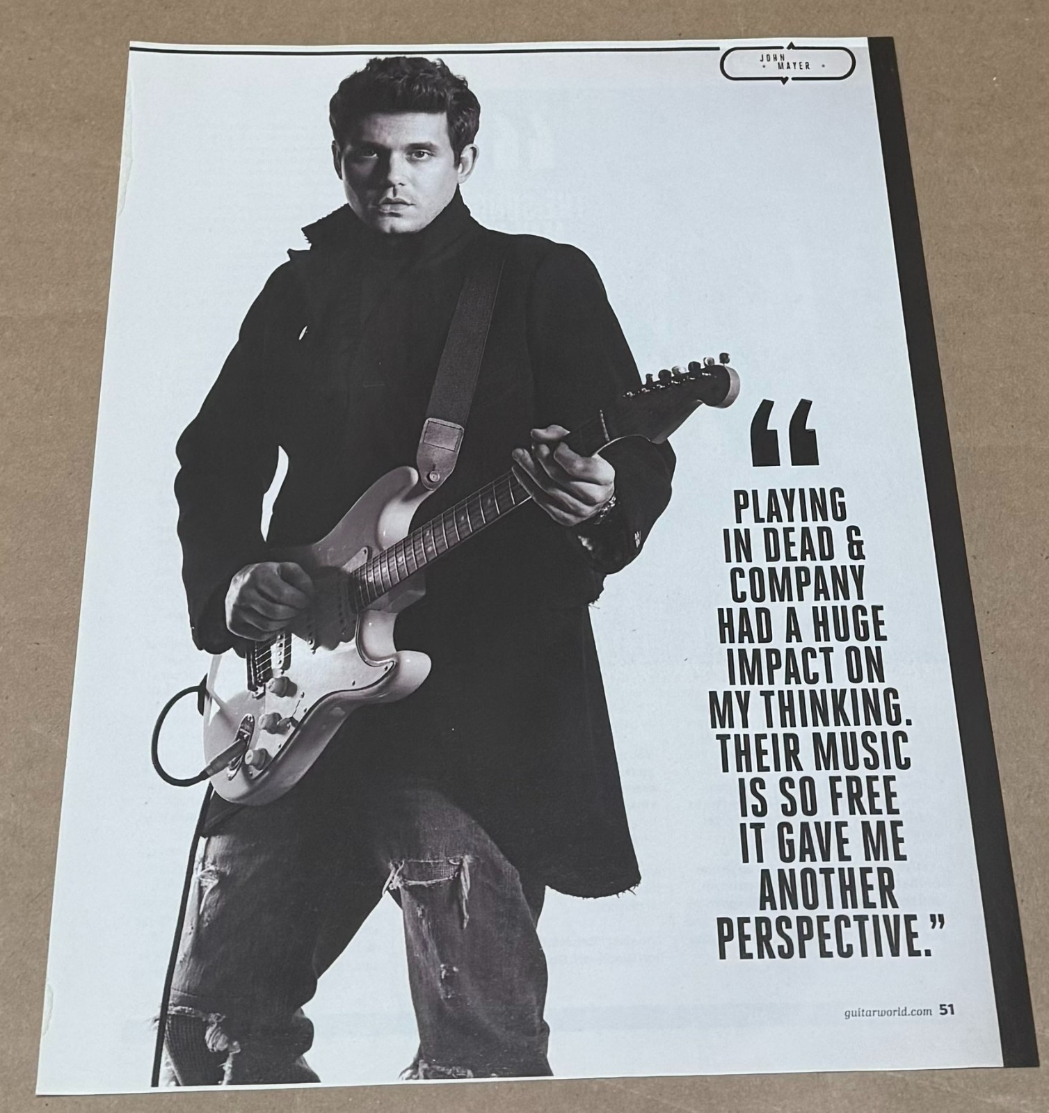 JOHN MAYER – Music Print Ad Photo #2 – 2017