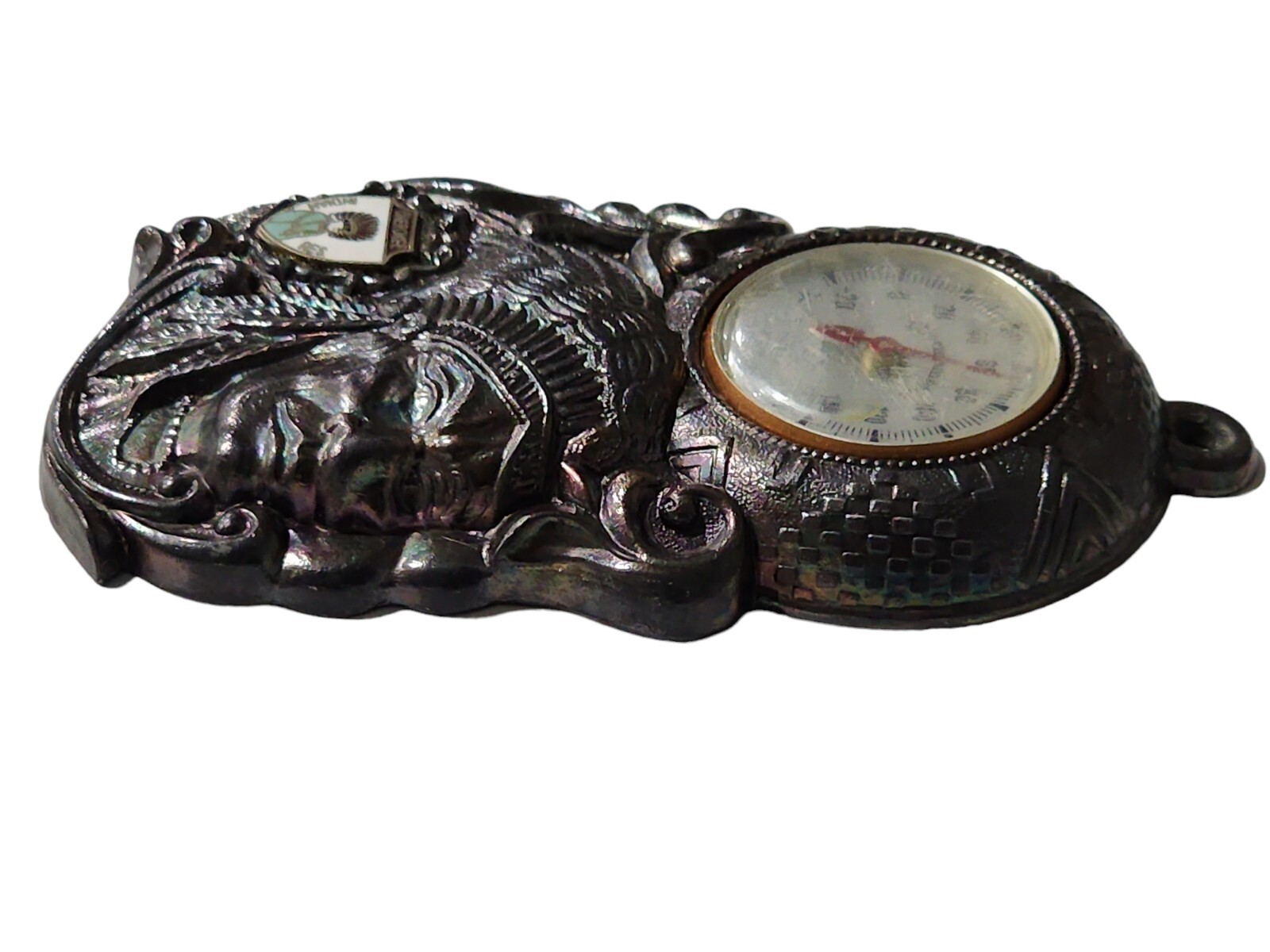 Metal Cherokee Indian Res – Souvenir Thermometer 4.25″ x 2.5″