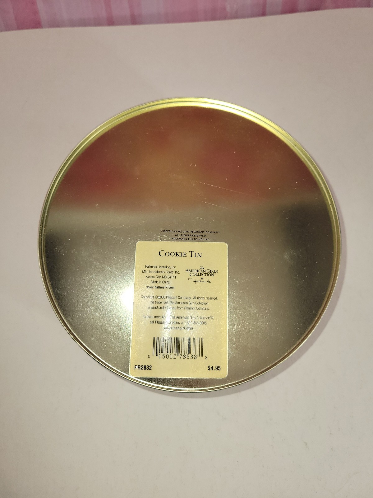 The American Girls Collection Tin Lid Hallmark 2003 Pleasant Company Round Mint