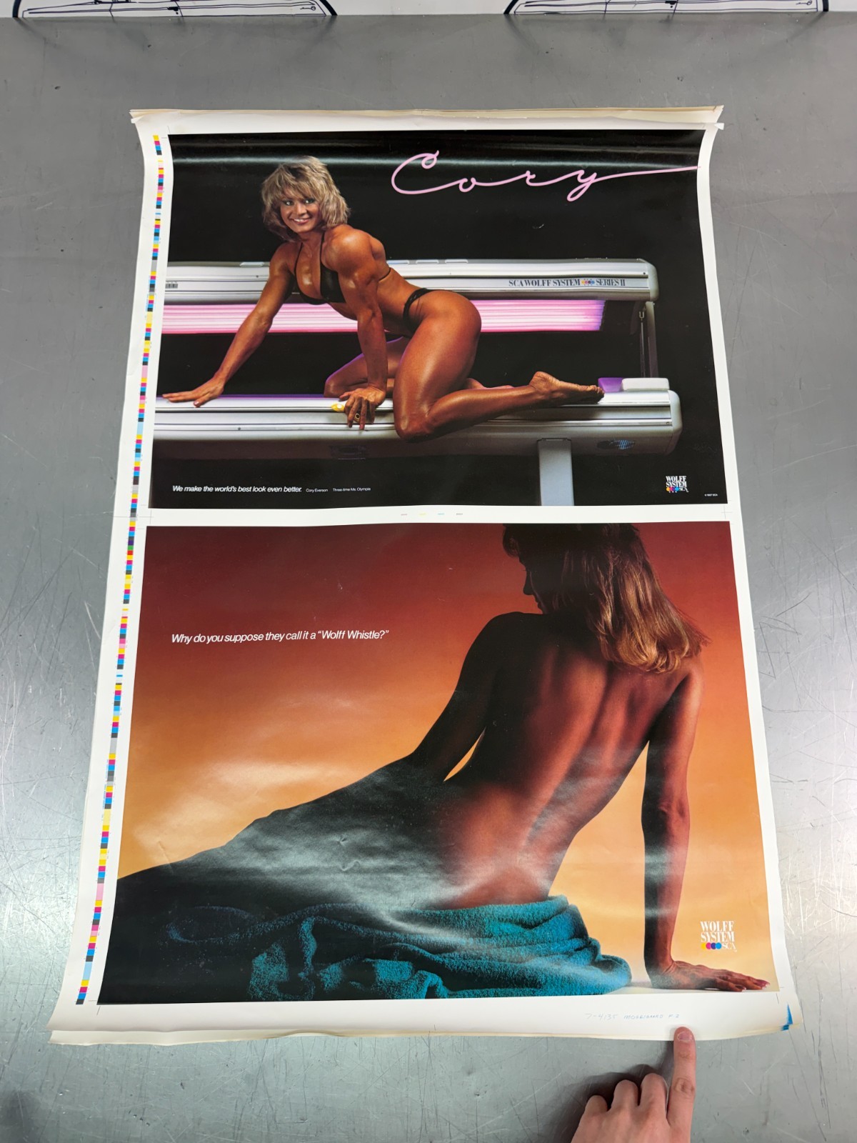 Vintage Wolff System Tanning Poster Uncut Sheet – Cory Everson Bodybuilding