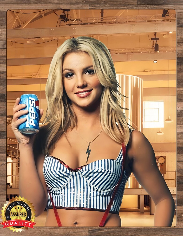 Britney Spears – Pepsi – Rare – Metal Sign 11 x 14