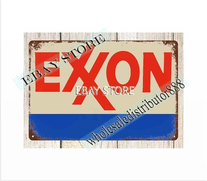 plaque reproductions Exxon Service Station metal tin sign