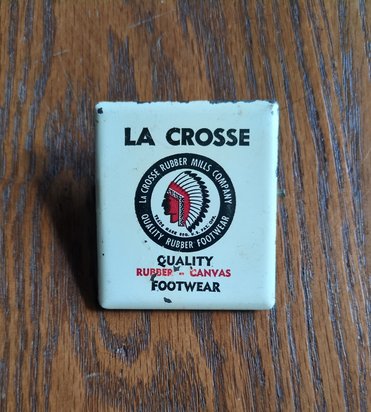 Vintage La Crosse Advertising Clip Quality Rubber Footwear Metal Paper Clip