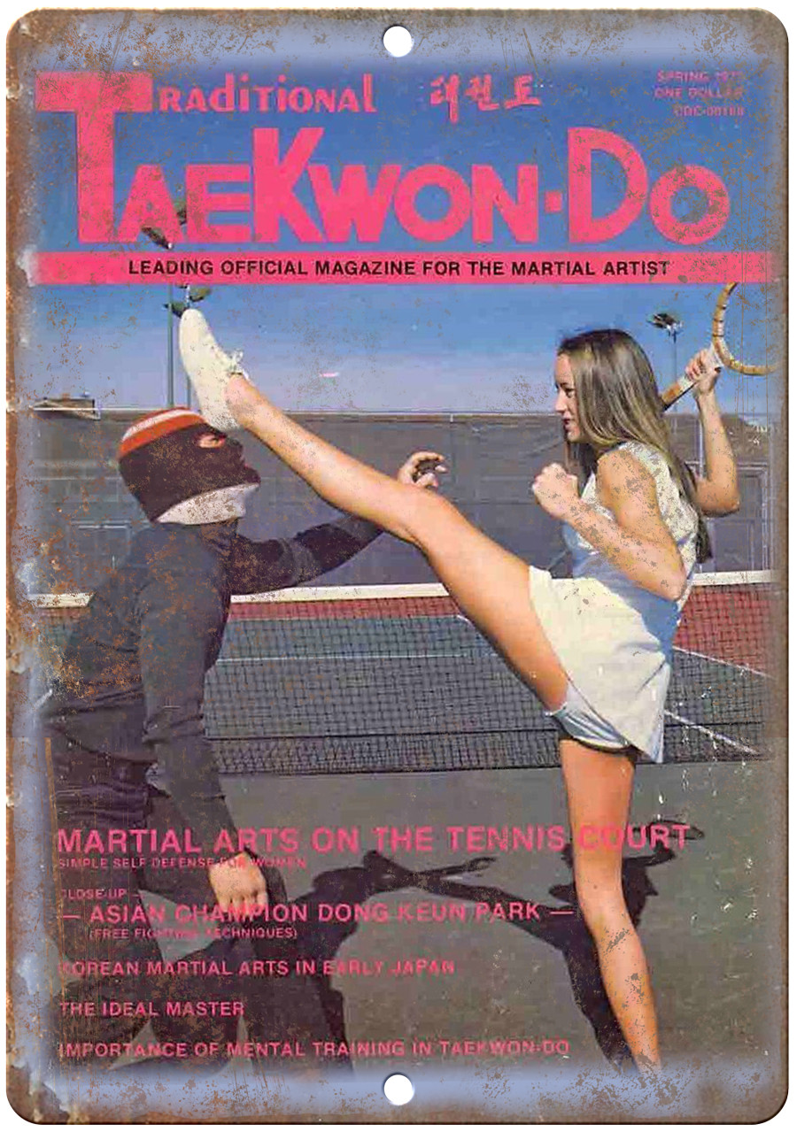 Traditional Taekwondo Martial Arts Magazine 12″ x 9″ Reproduction Metal Sign X71
