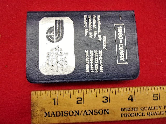 Vintage 1980 STULTZ / GE Personal Pocket Diary Just 2 3/4″ x 4 1/4″ Never Used