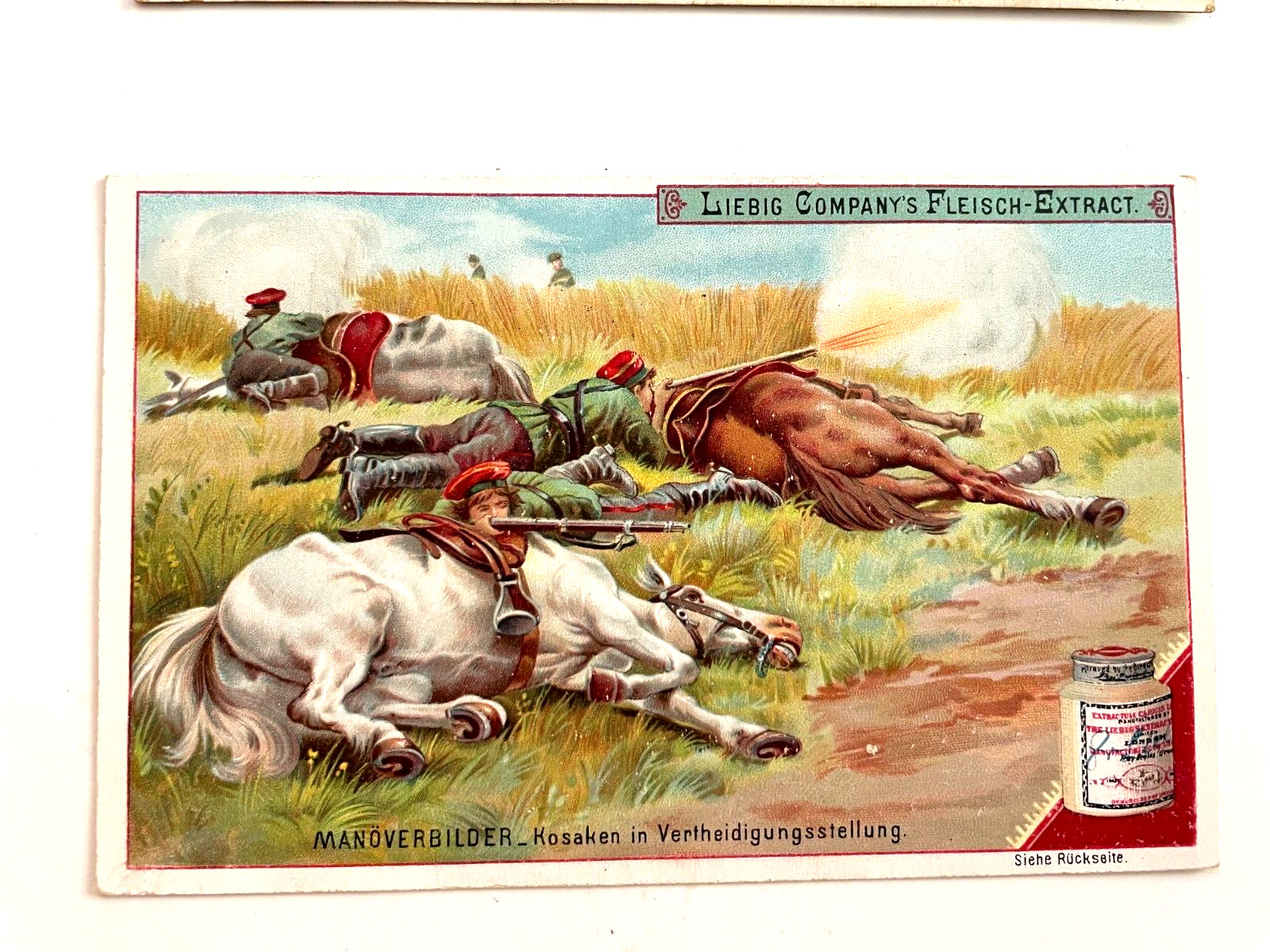 Fantastic German Victorian Trade Cards “Liebig” 1896 – Military Maneuvers- S483*