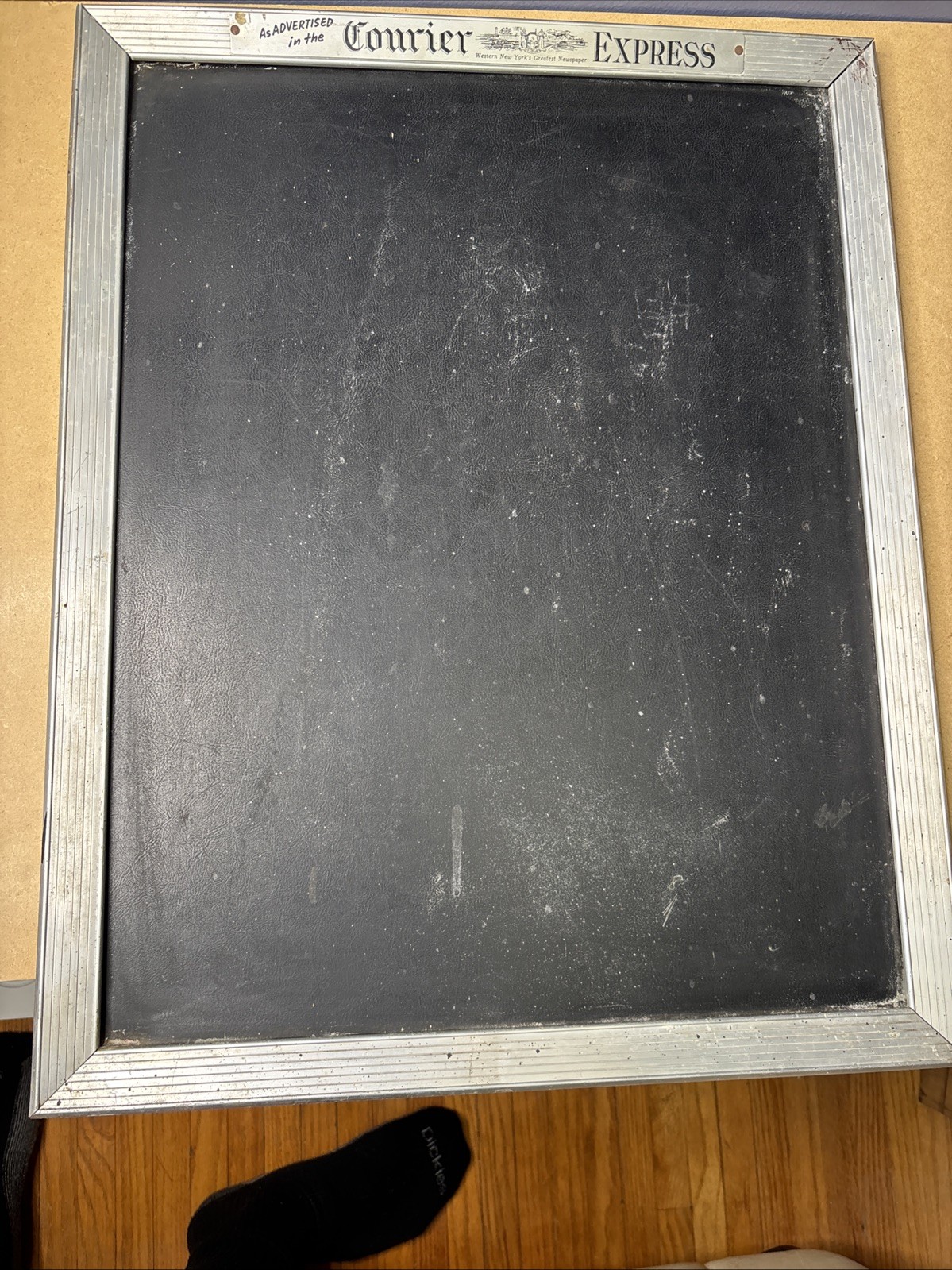Vintage Original RARE Courier Express Buffalo NY Newspaper Chalk Board Sign