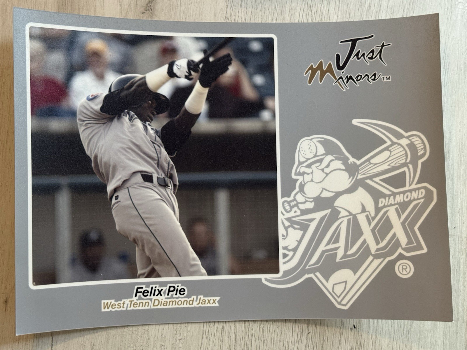 RARE! 2003 Felix Pie Just Minors Advertising Display W. Tenn Diamond Jaxx 11X15