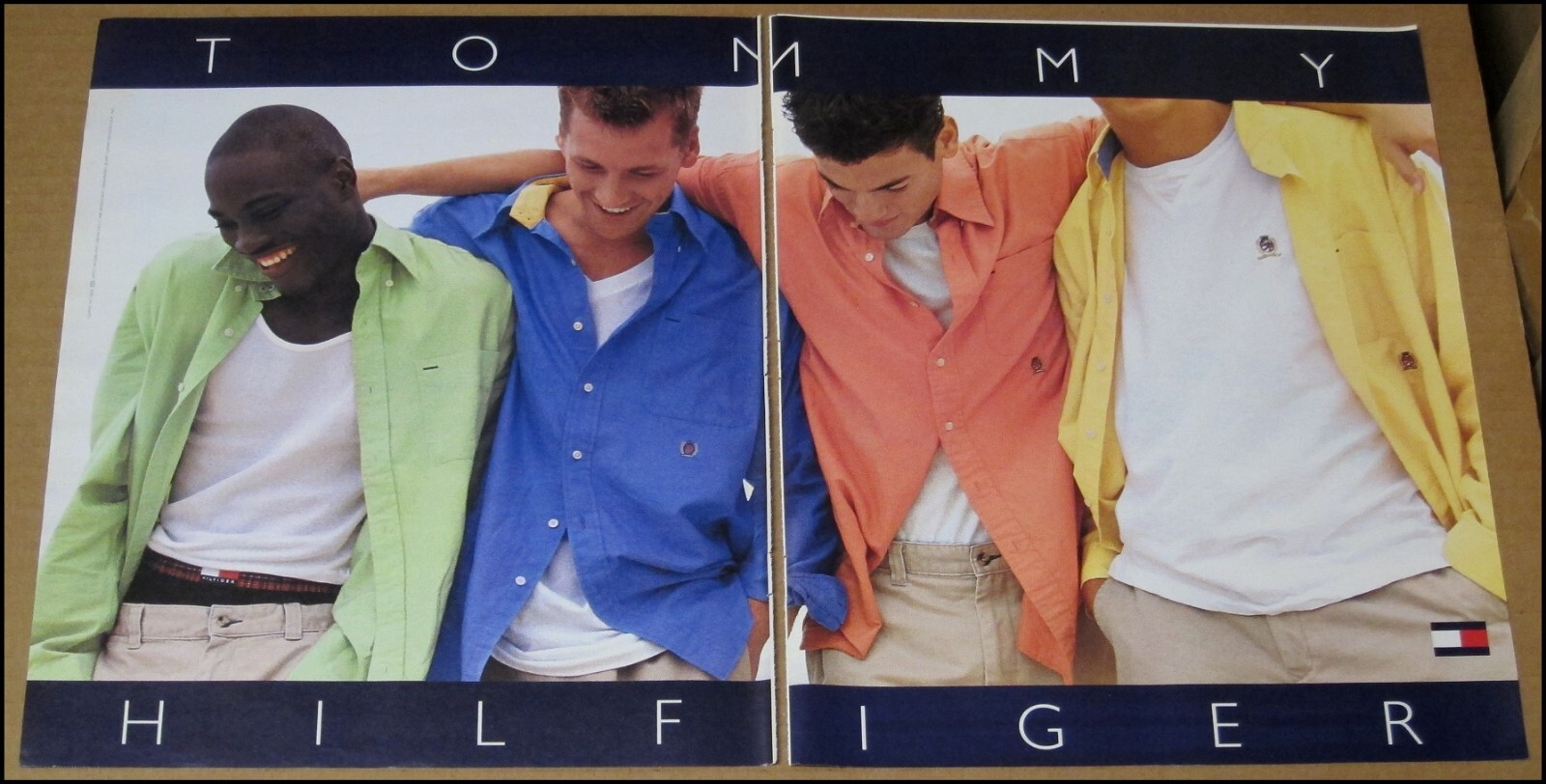 1997 Tommy Hilfiger 2-Page Print Ad Vintage Advertisement Fashion Clothing Brand