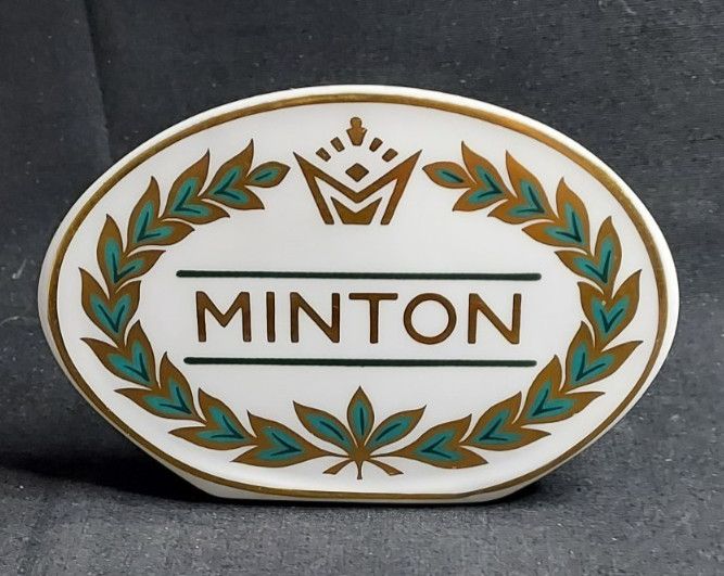 Old Advertising Store Sign MINTON Bone China Made In England Shelf Sitter