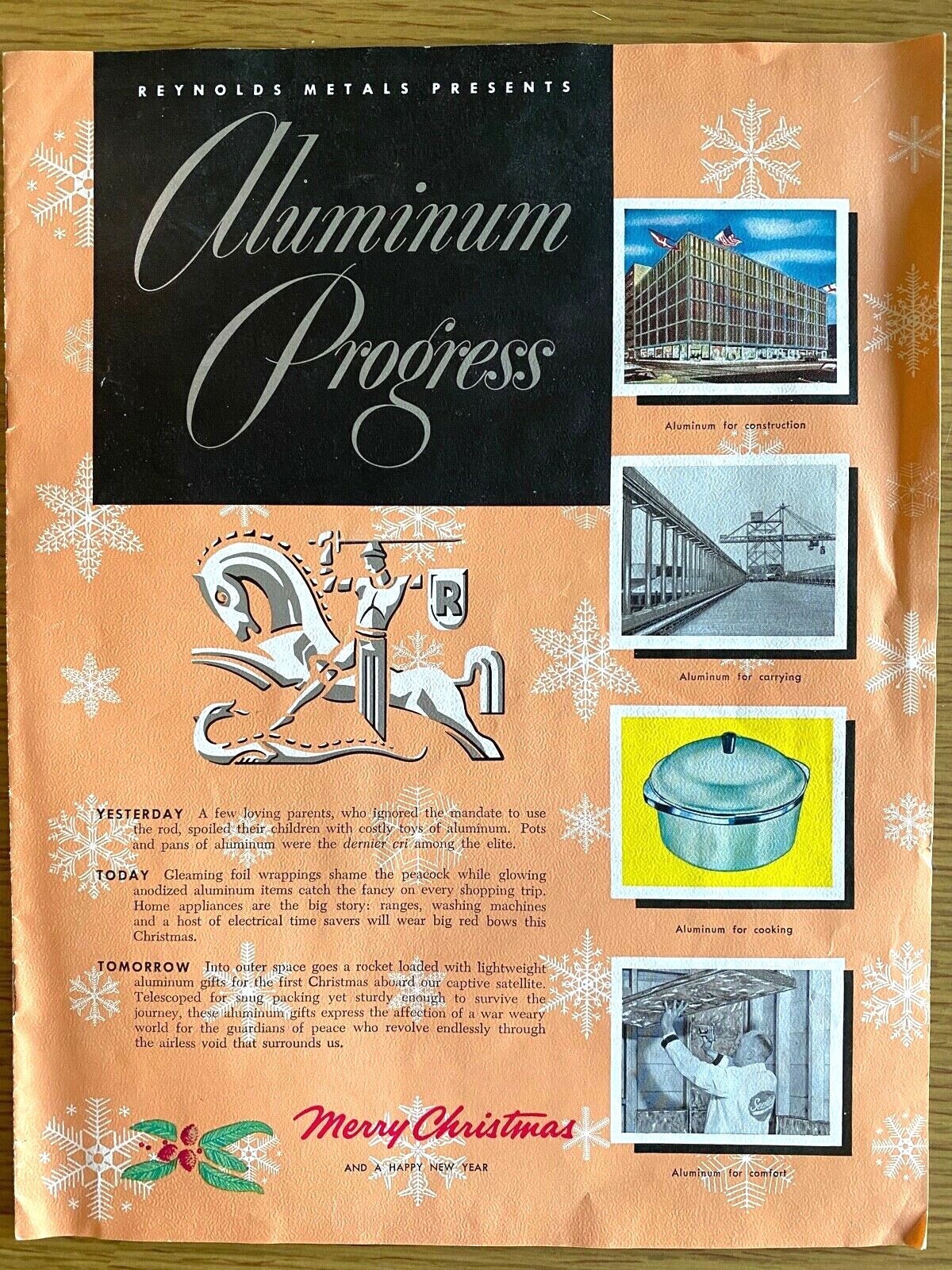 1953 REYNOLDS METALS: ALUMINUM PROGRESS vintage advertising book REYNOLDS WRAP