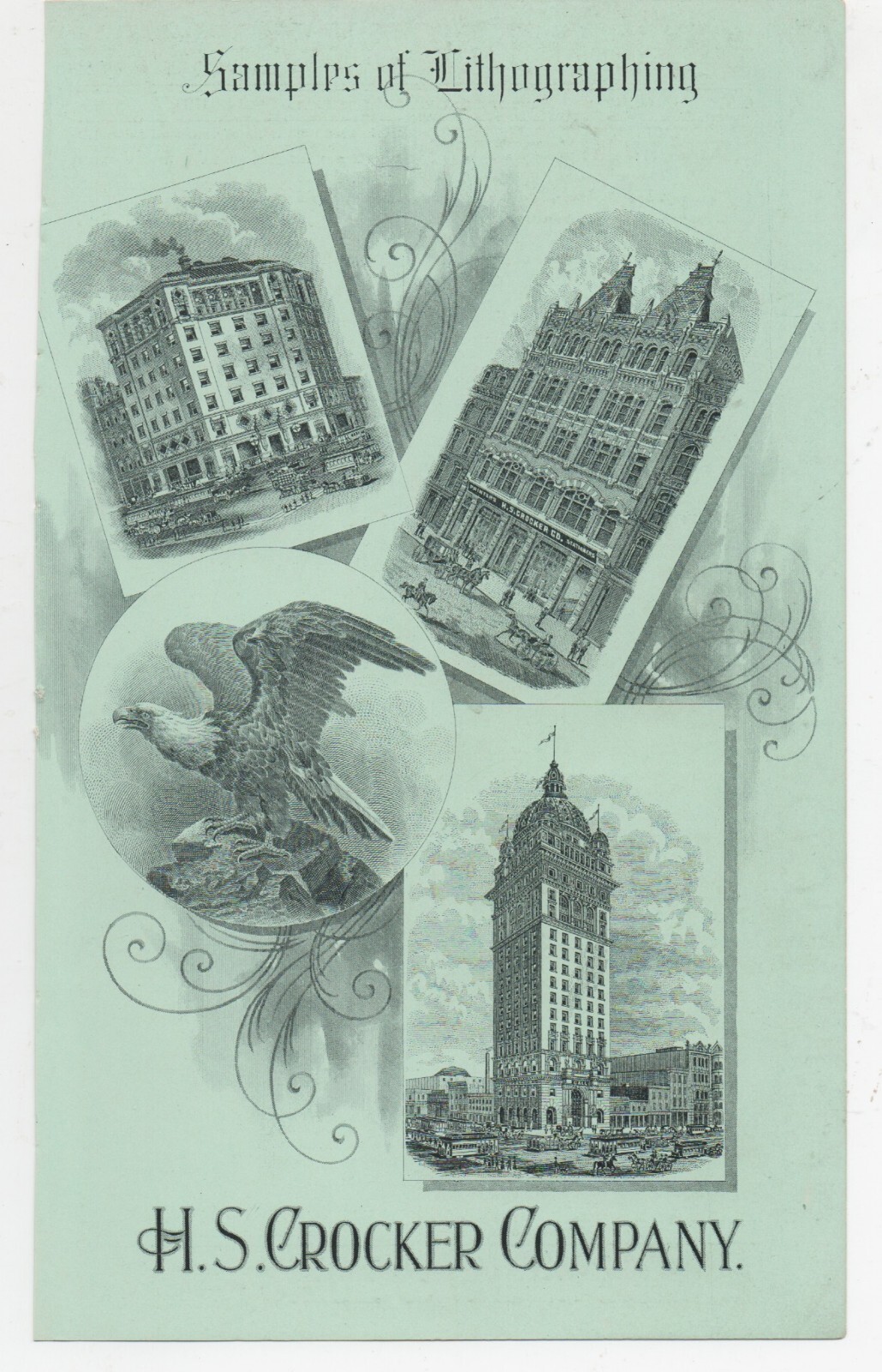 1890s Graphic Advertisement H.S. Crocker Printing Company San Francisco CA