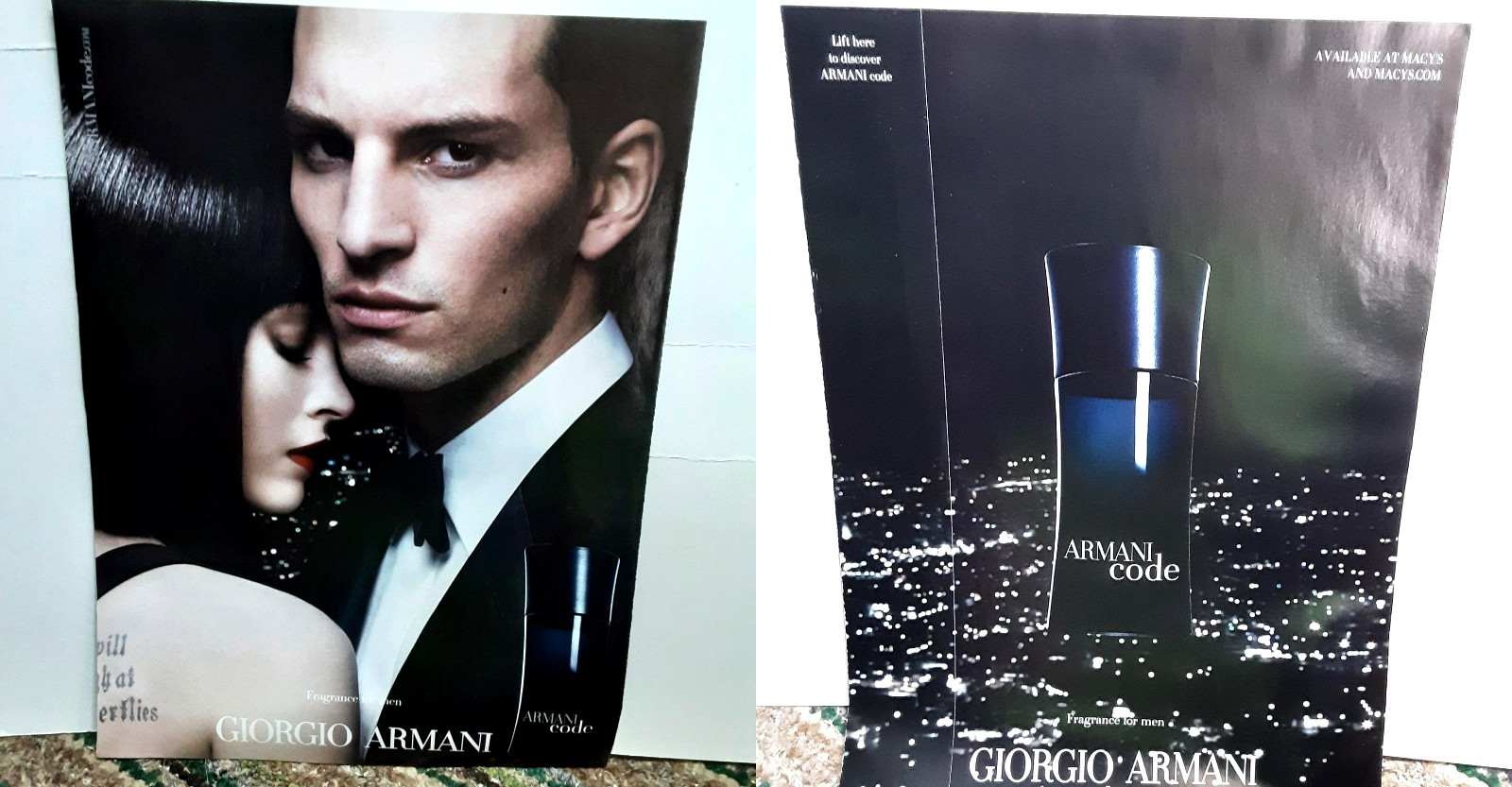 2012 Armani Code by Giorgio Armani Men’s Fragrance Ad Double-Sided