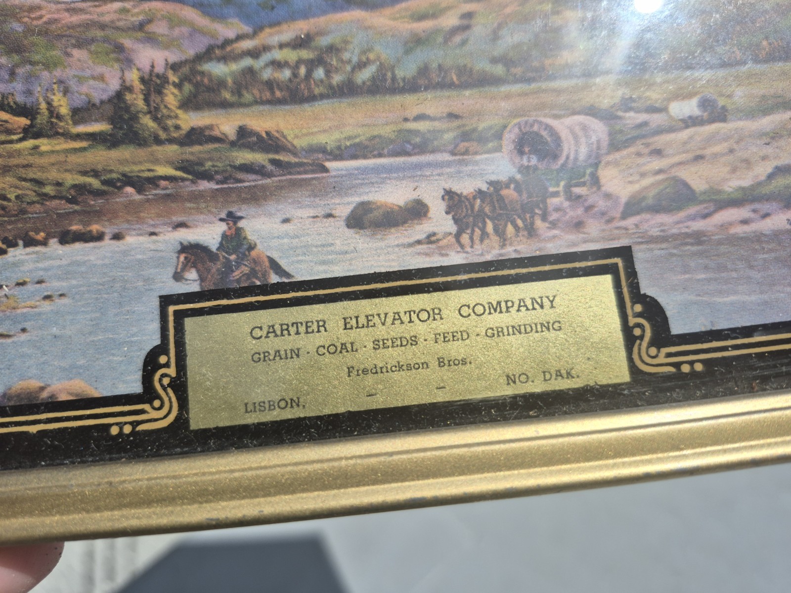 1930s 40s Carter Elevator Co. Fredrickson Bros. Lisbon North Dakota Advertising