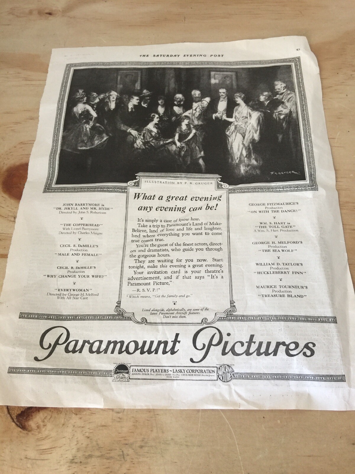 Vintage The Saturday Evening Post May 29,1920 Page 43-44