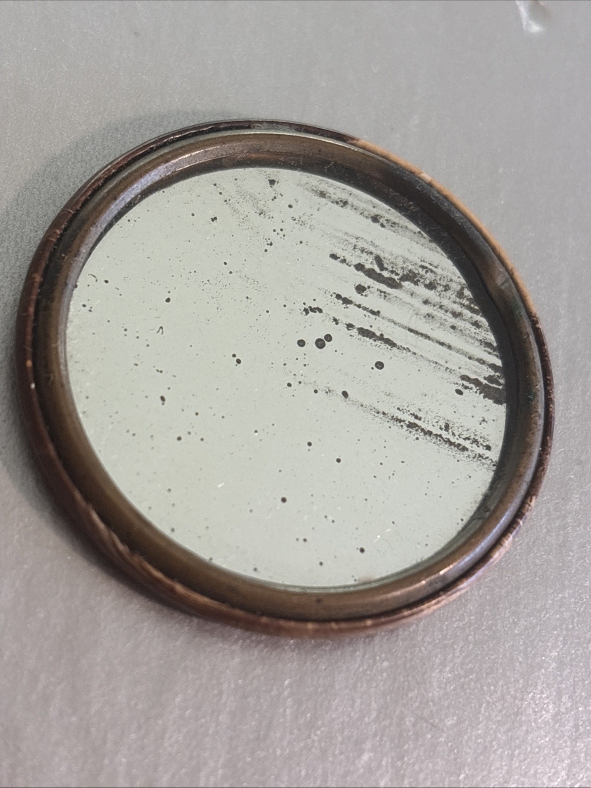 Antique 1901 Williams Grove PA Celluloid Pocket Mirror Souvenir Pavilion Scene