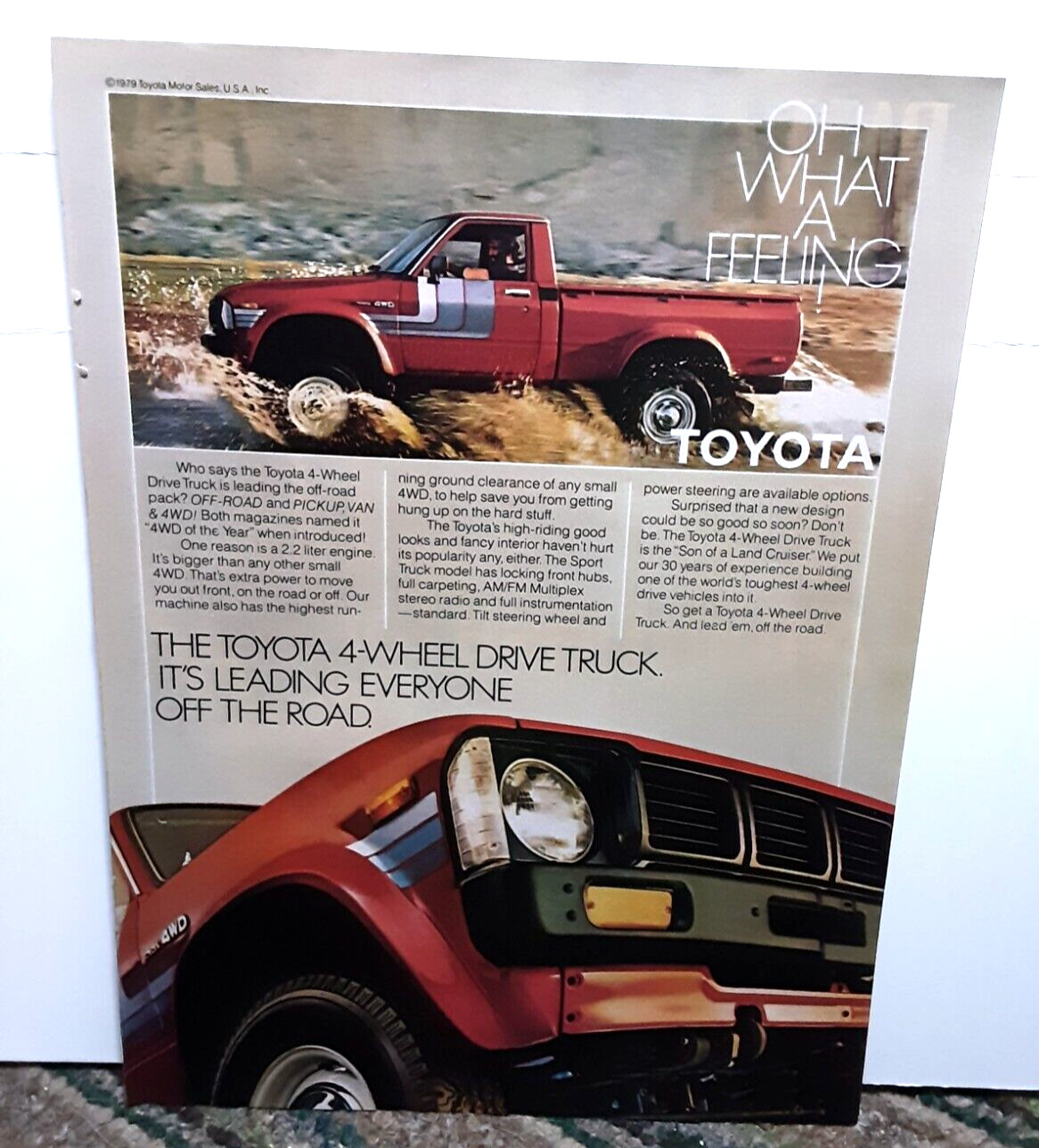 1979 1980 Toyota 4 Wheel Drive Truck Original Print Ad