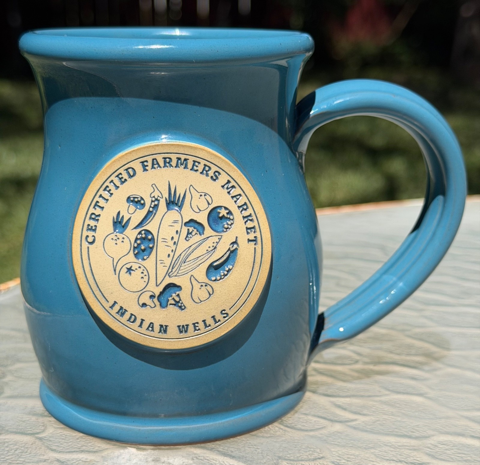 Deneen Pottery Certified Farmers Market Indian Wells California Souvenir Cup Mug