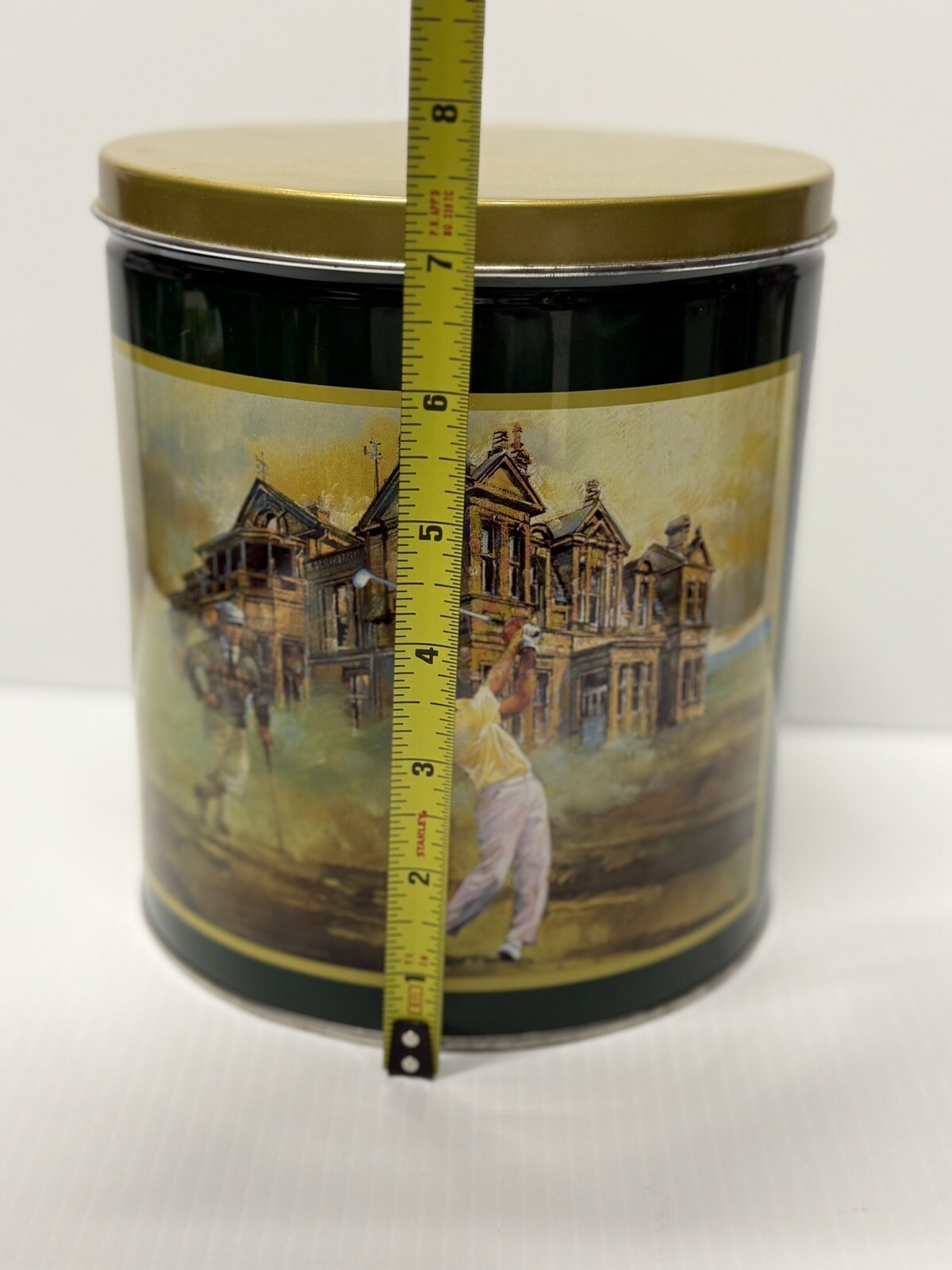 Tin Can Golf Scenes Food Storage Golfing Design Country Club Classics 1992