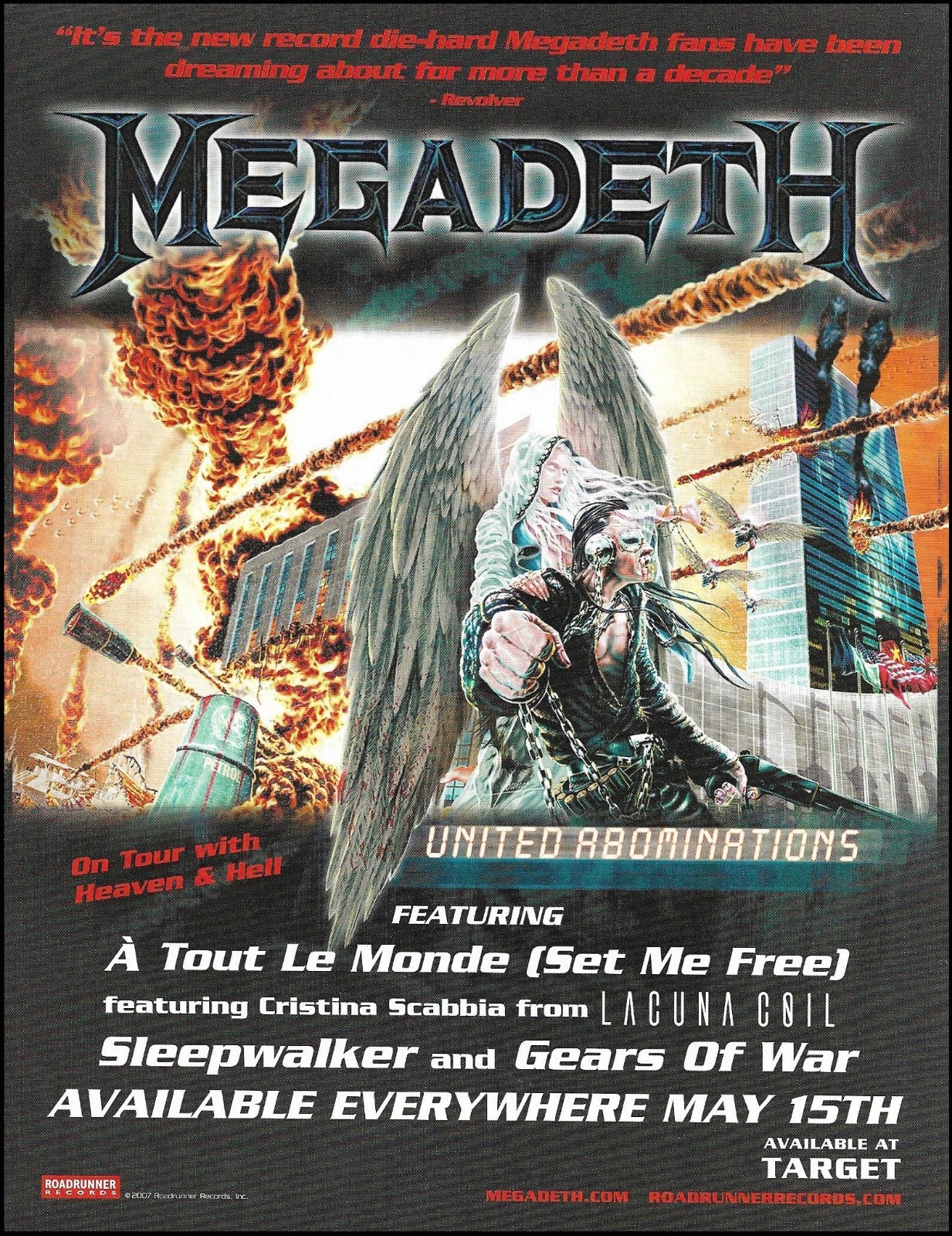 Megadeth 2006 United Abominations album ad 8 x 11 advertisement print