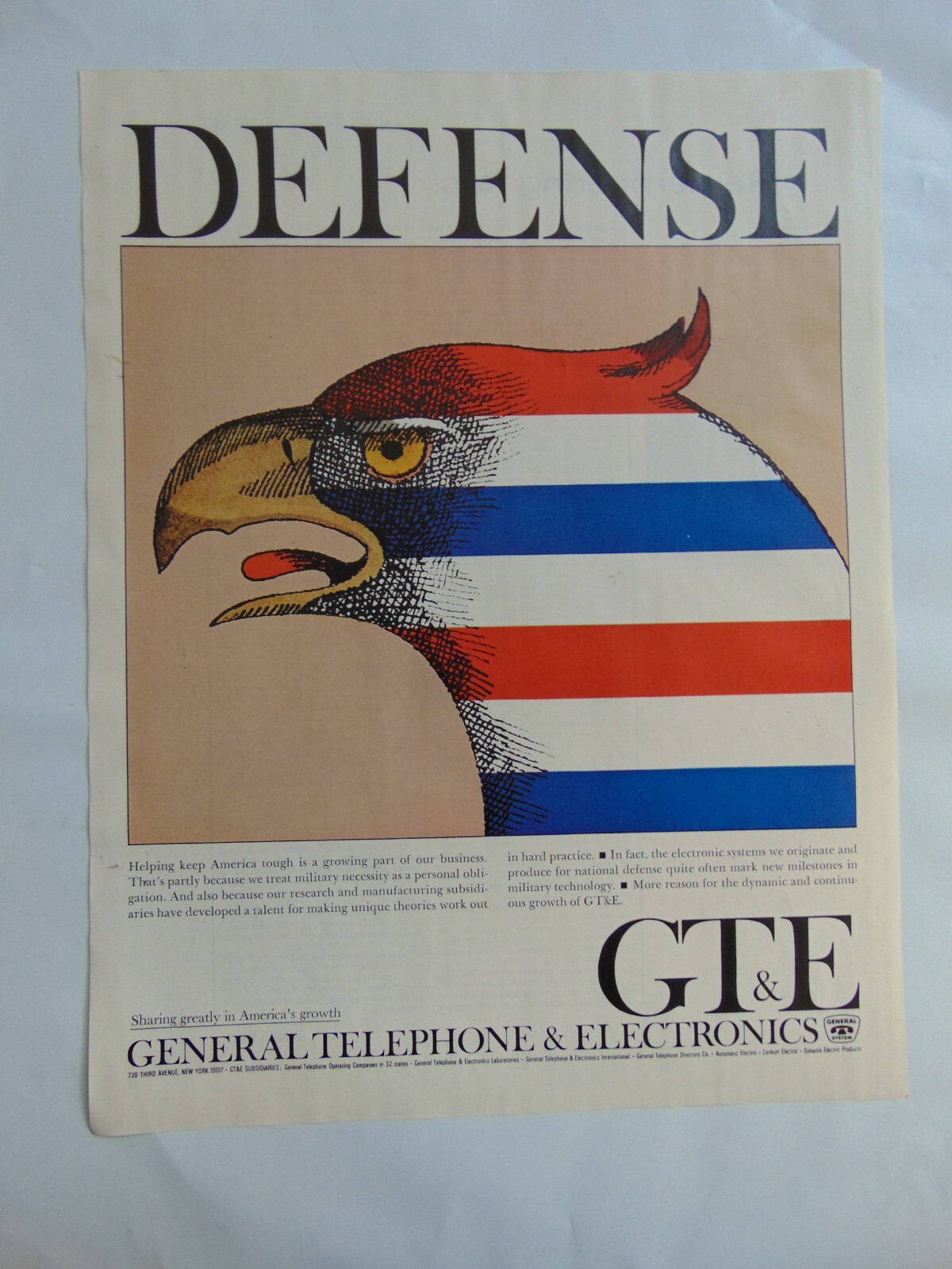 1964 GENERAL TELEPHONE & ELECTRONICS vintage print ad