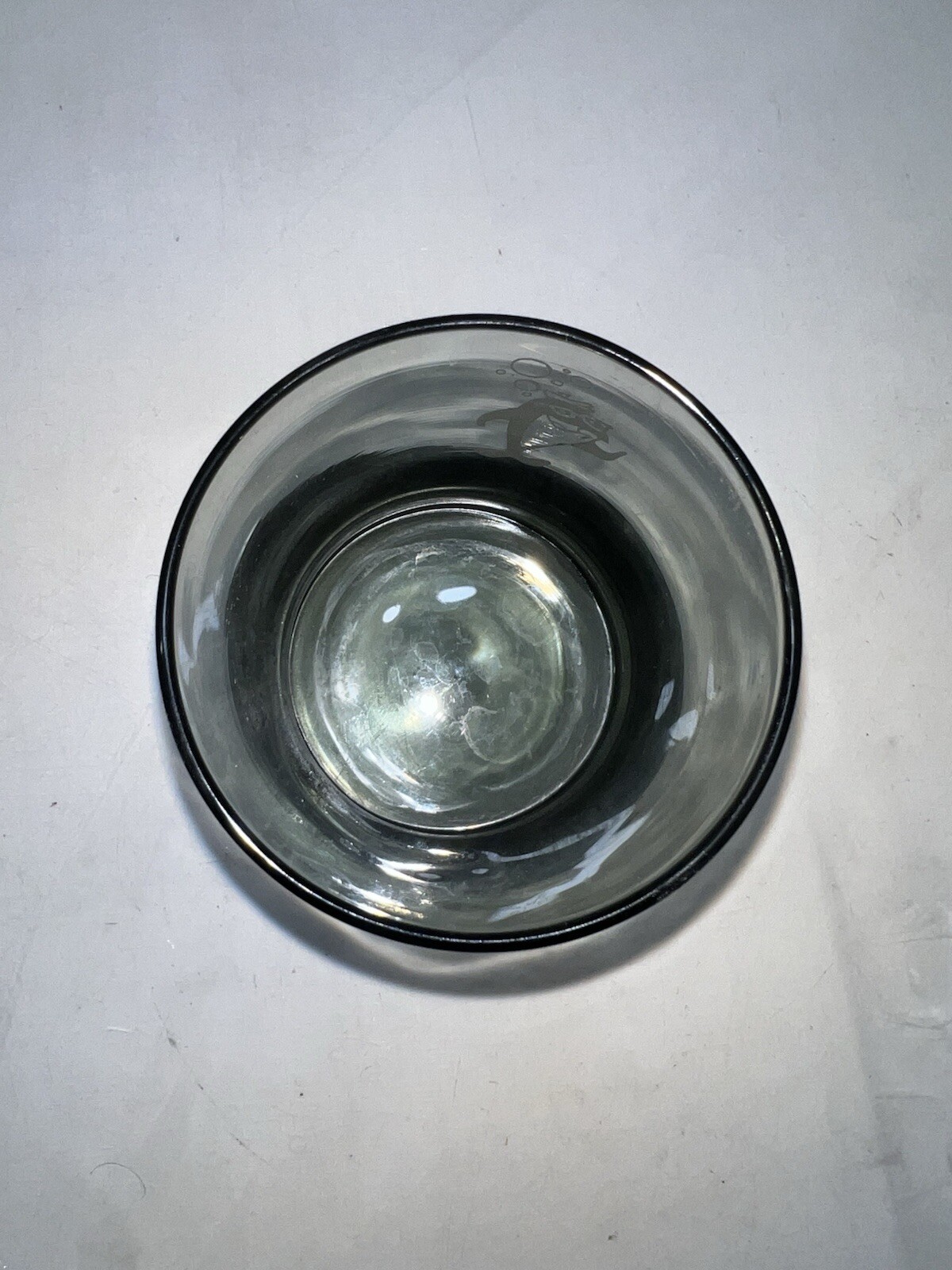 Charlie Tuna StarKist Character Smoked Glass Tumbler Wide Base Logo Advertising