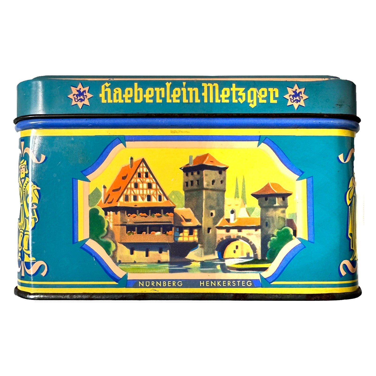 Haeberlein Metzger Allerfeinste Elisen-Lebkuchen Empty Tin Nuernberg Vintage MCM