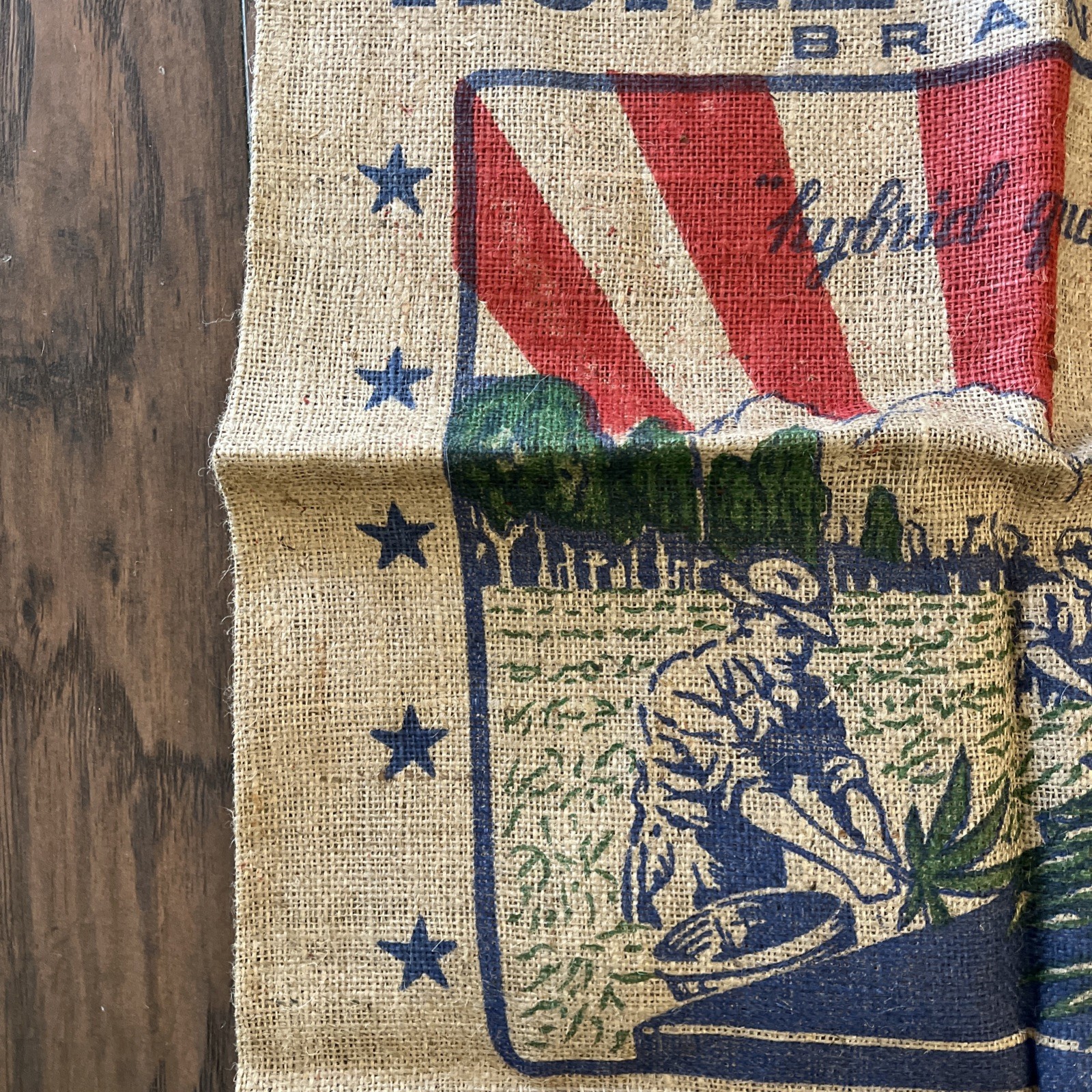 VINTAGE USA Homegrown MARIJUANA Burlap Sack 50 Kilos Weed Bag Humboldt County CA