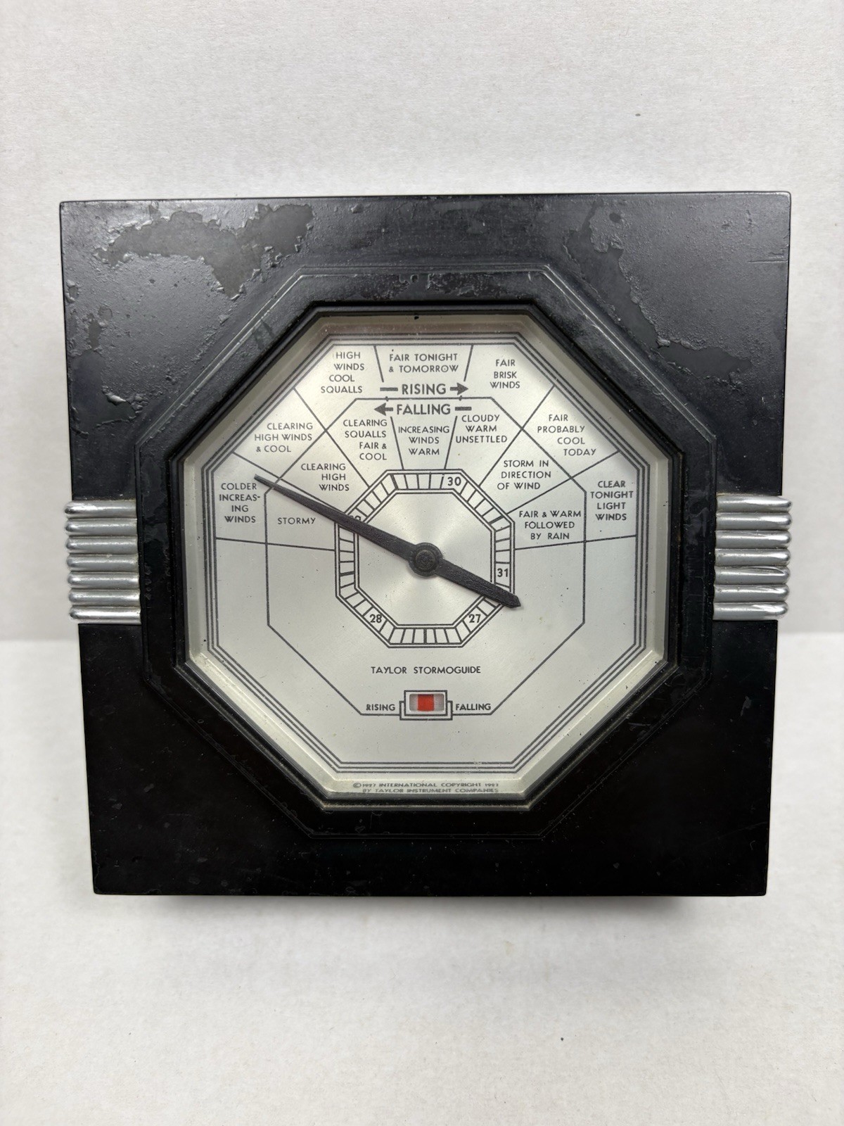 VINTAGE TAYLORE STORMGUIDE WEATHER PROPHET MARINE SHIP BAROMETER 1927