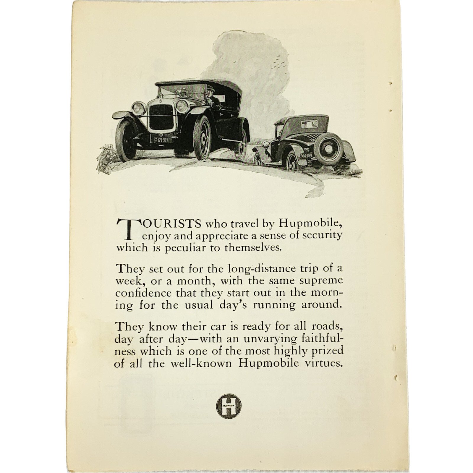 Vintage 1923 Hupmobile Print Ad Detroit Michigan Happ Motor Car Company