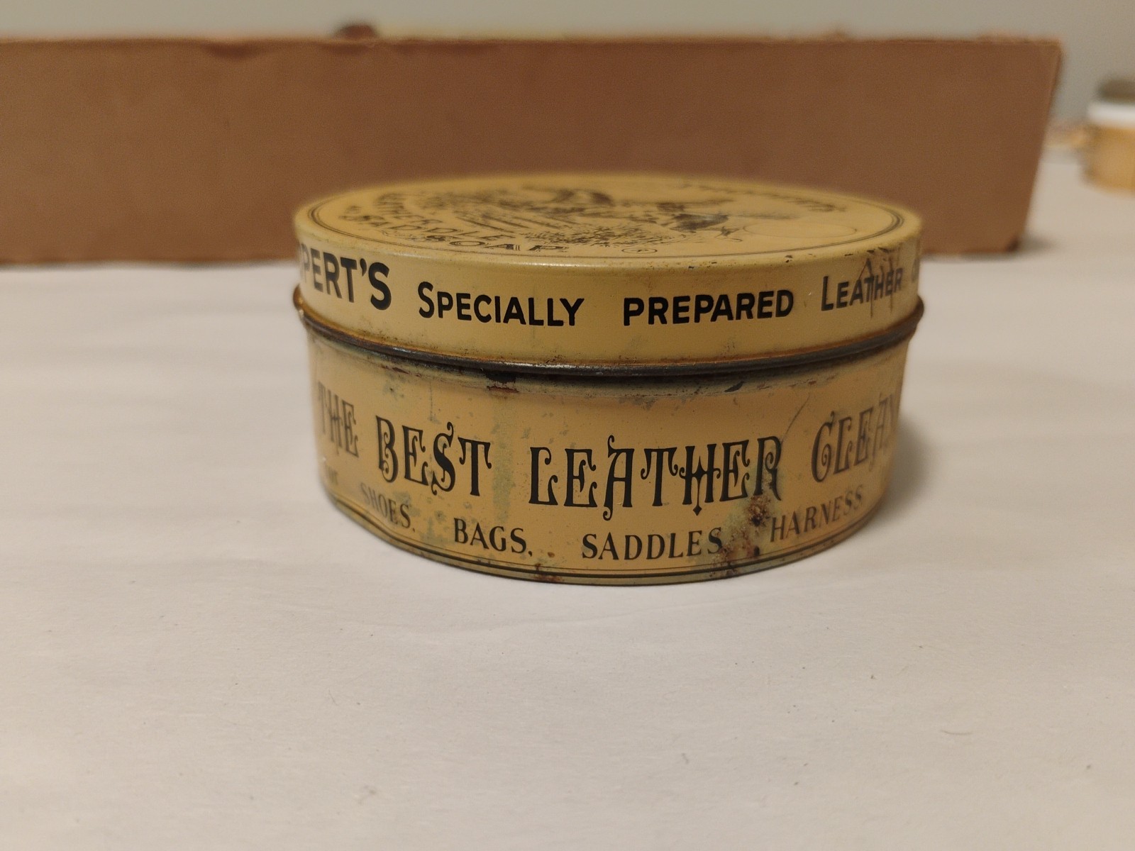 Vintage Propert’s Leather and Saddle Soap Tin 4.25 oz MM