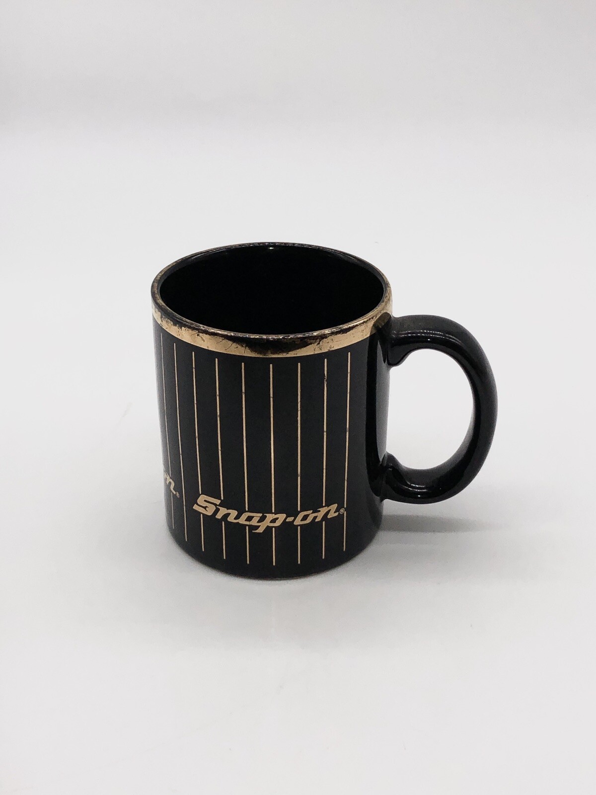 Vintage Snap-On Tools Ceramic Coffee Mug Black and Gold Promo